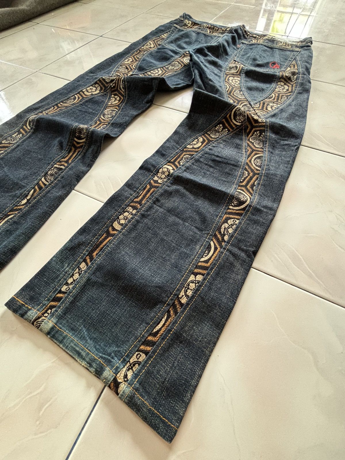 Japan Blue Juvenile Delinquent X Japan Blue Panelling Indigo Dyed Jeans Size US 38 / EU 54 - 13 Thumbnail