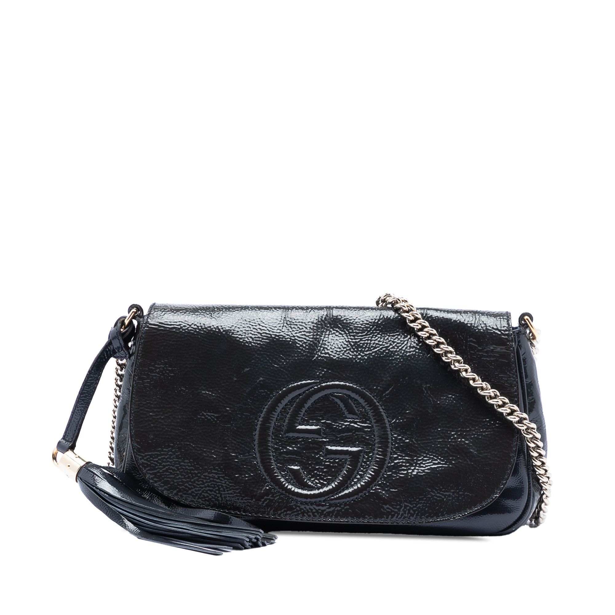 Gucci Gucci Medium Patent Soho Chain Flap Crossbody Size ONE SIZE - 1 Thumbnail
