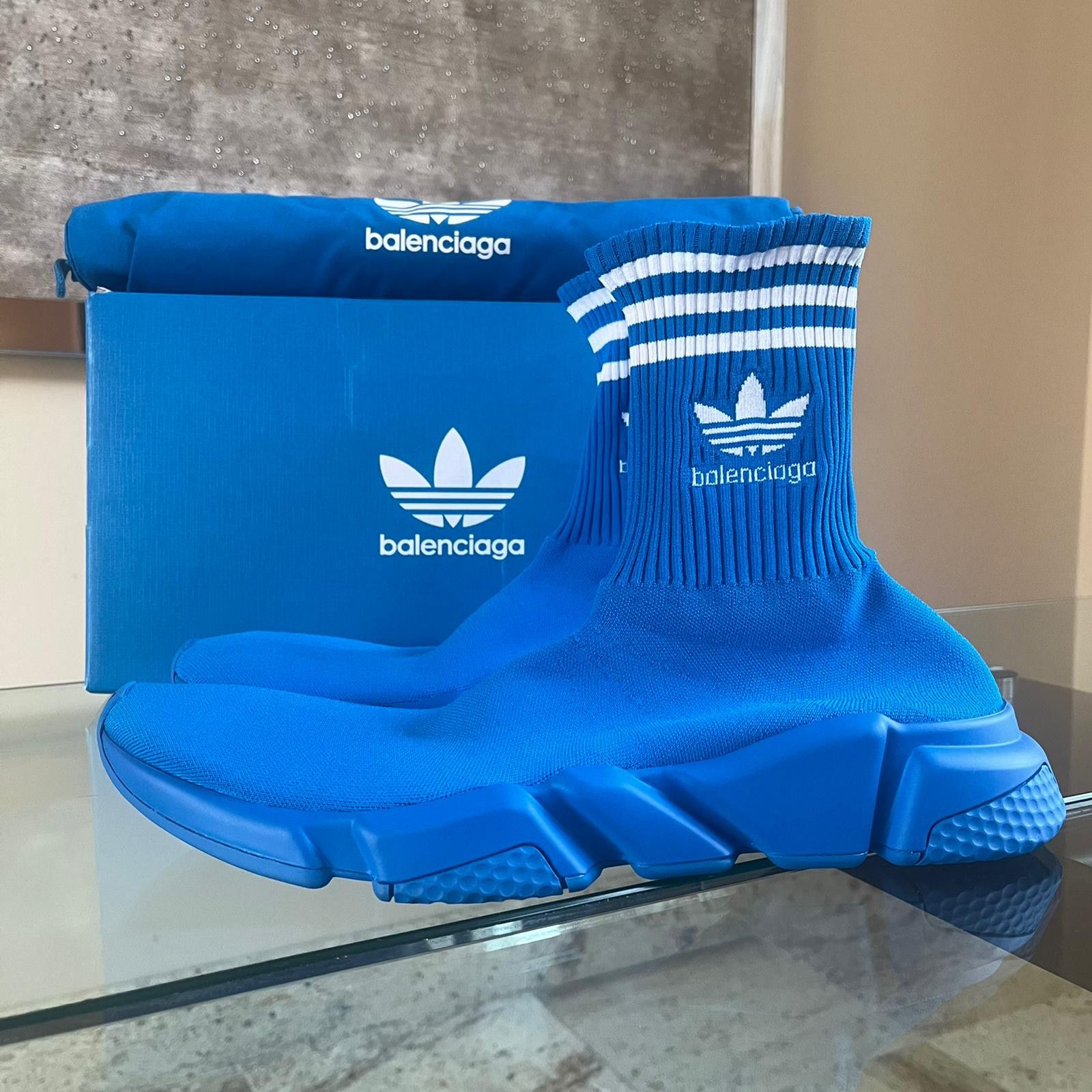 Adidas × Balenciaga Speed LT / Speed A Sneakers in Blue Size US 13 / EU 46 - 6 Thumbnail