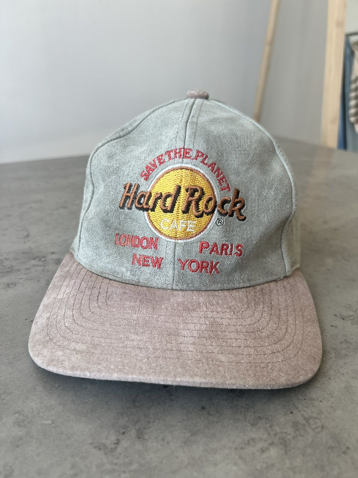 Hard Rock Cafe Vintage Hat Cap Leather Hard Rock Cafe Size ONE SIZE - 2 Thumbnail