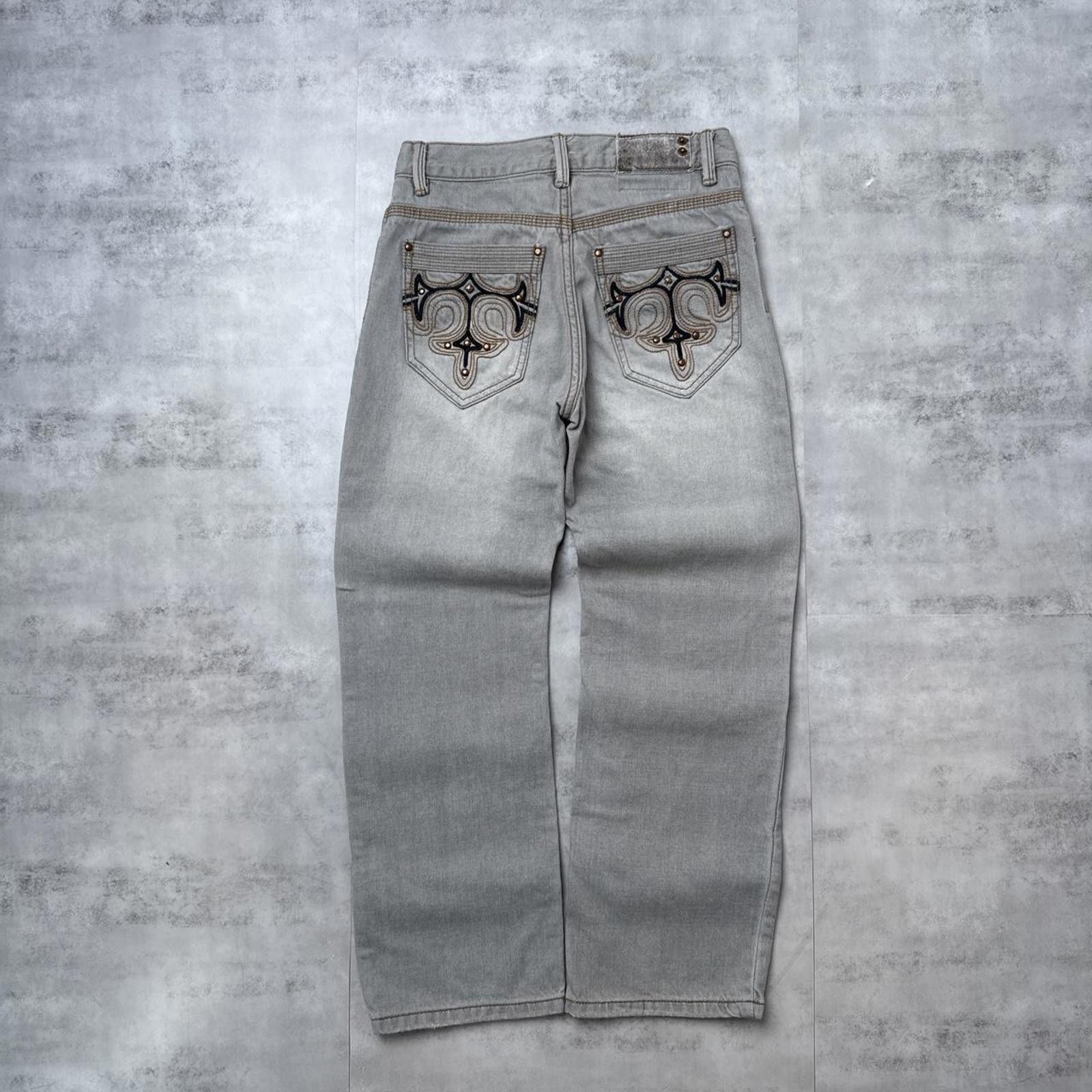 Pacsun Y2K Paco Jeans 00s Distressed Baggy Slim Straight Denim Size 30" / US 8 / IT 44 - 1 Thumbnail