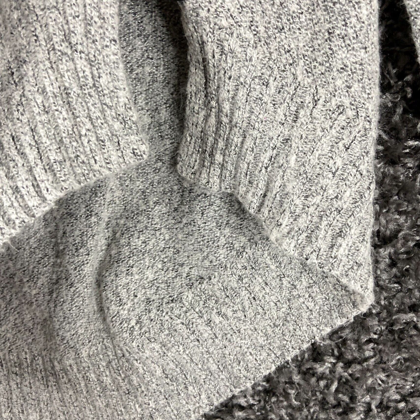 Vintage Fresh Women's Gray Knit Long Sleeve Turtleneck Sweater Small Size S / US 4 / IT 40 - 2 Thumbnail