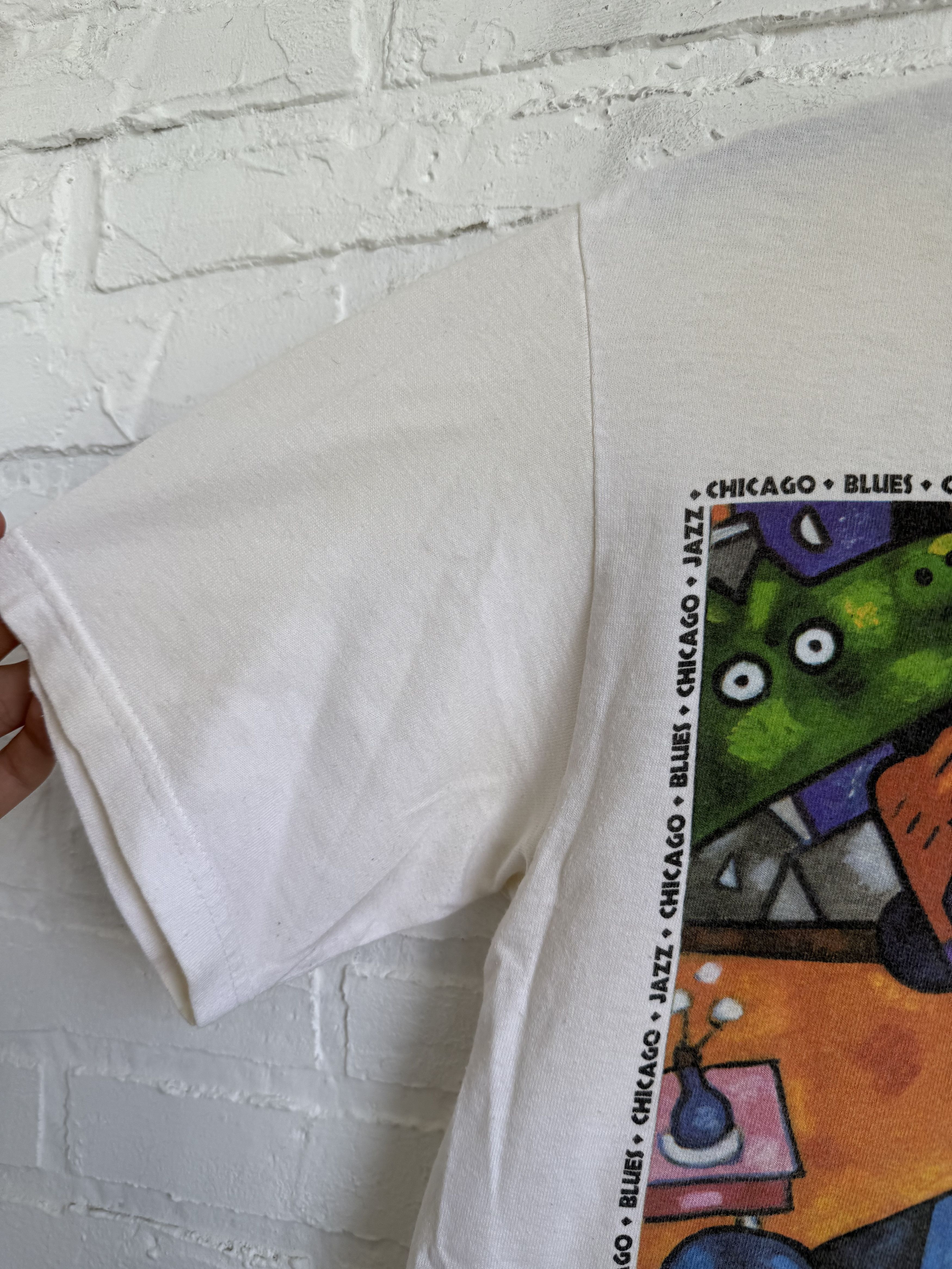 Arts & Science × Band Tees × Vintage Vintage 90s Chicago Jazz Blues Festival art t-shirt Size US S / EU 44-46 / 1 - 6 Thumbnail