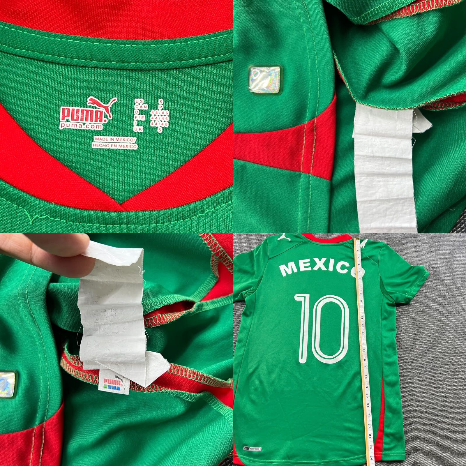 Puma VINTAGE Puma Football Shirt Mens Jersey Green Small 10 Mexico Shirt Short Sleeve Moisture Wicking Quick Dry Athletic Polo T-Shirt Football Mens Size US S / EU 44-46 / 1 - 9 Thumbnail