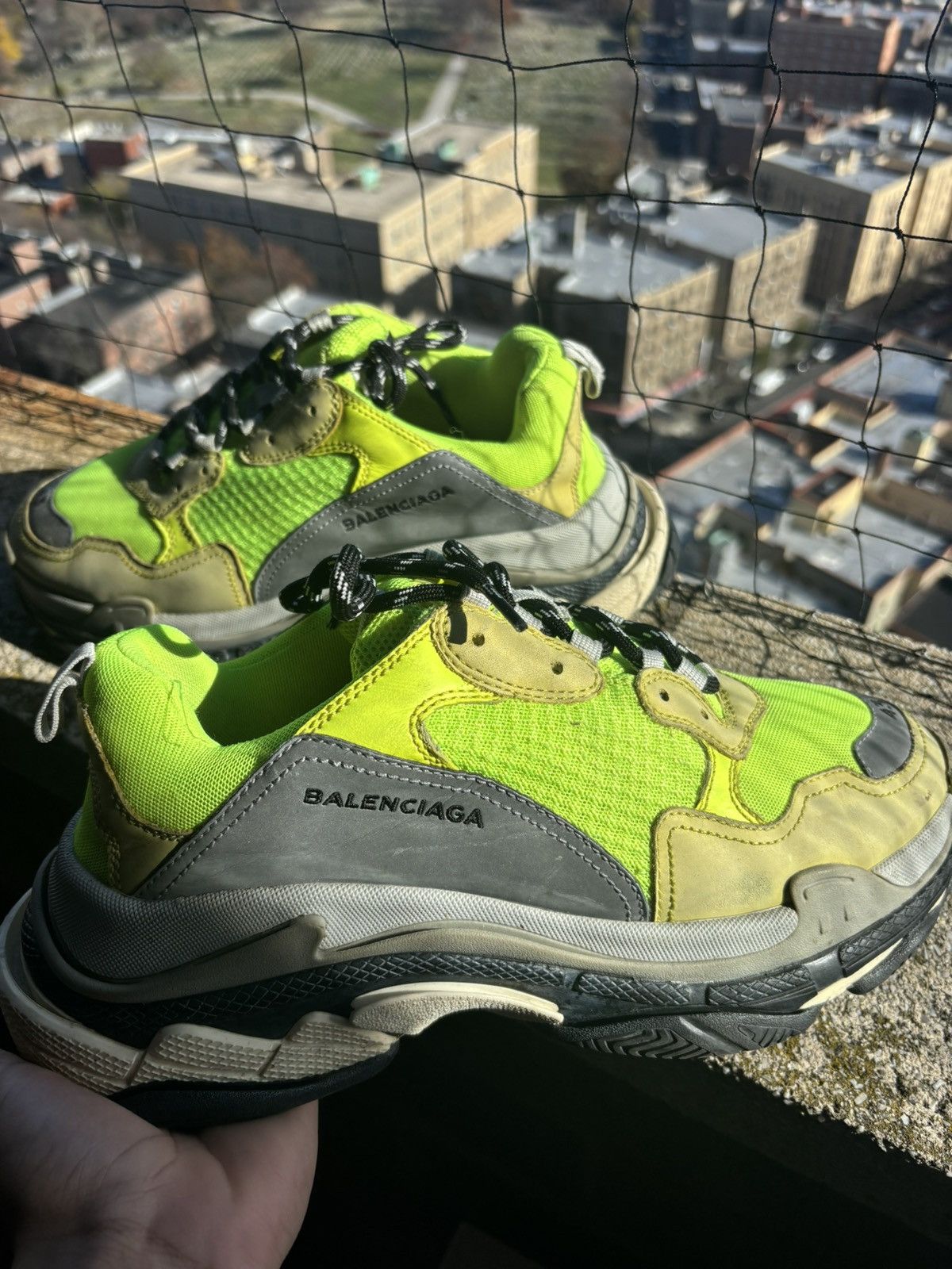 Balenciaga Balenciaga Triple S Sneaker “Flourescent Yellow” Men US 10 Size US 10 / EU 43 - 1 Thumbnail
