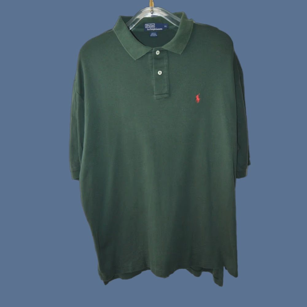 Polo Ralph Lauren VINTAGE Polo Ralph Lauren Polo Shirt SS Men XXL Green Cotton Embroidered Logo Polo Size US XXL / EU 58 / 5 - 1 Thumbnail