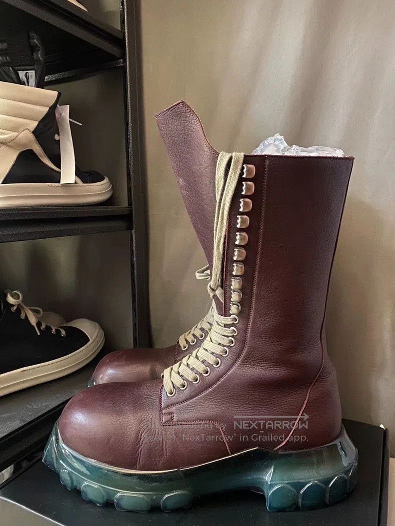 Rick Owens Rick Owens Bozo Red Octopus Sole Boots. Size US 10.5 / EU 43-44 - 1 Thumbnail