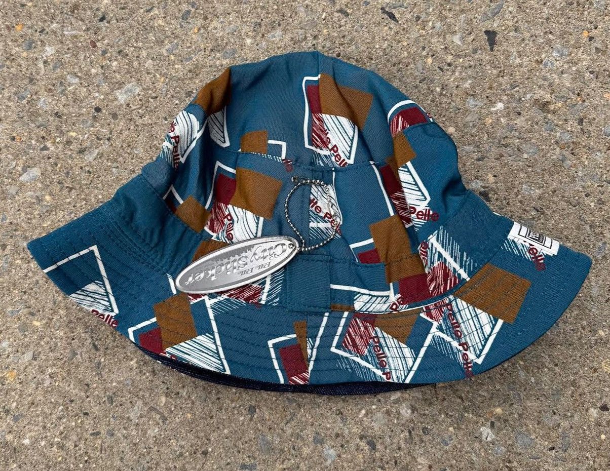 Pelle Pelle Vintage Pelle Pelle Blue Reversible Bucket Hat NWT Size ONE SIZE - 3 Thumbnail