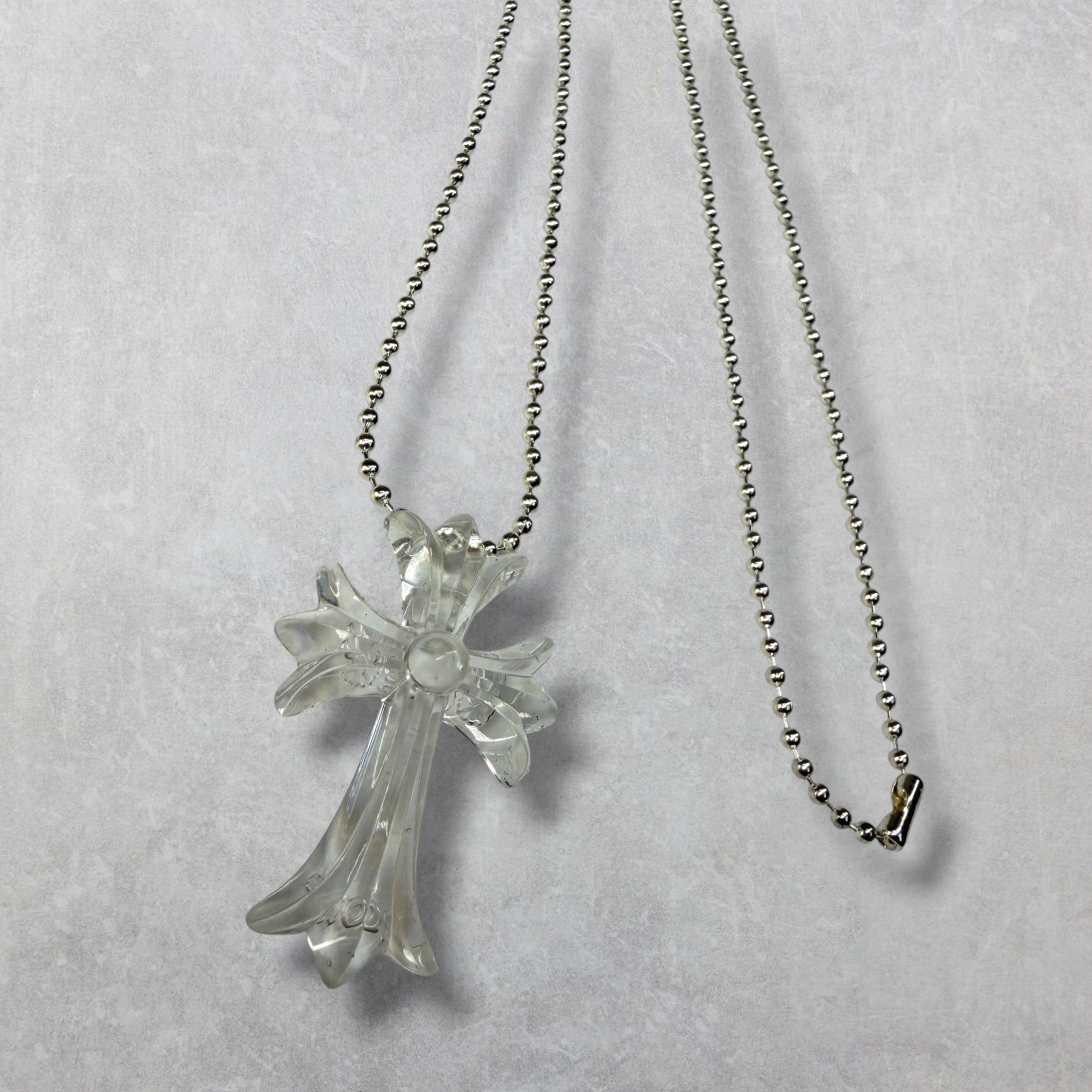 Chrome Hearts Chrome Hearts Transparent Silichrome Cross Necklace Size ONE SIZE - 1 Thumbnail