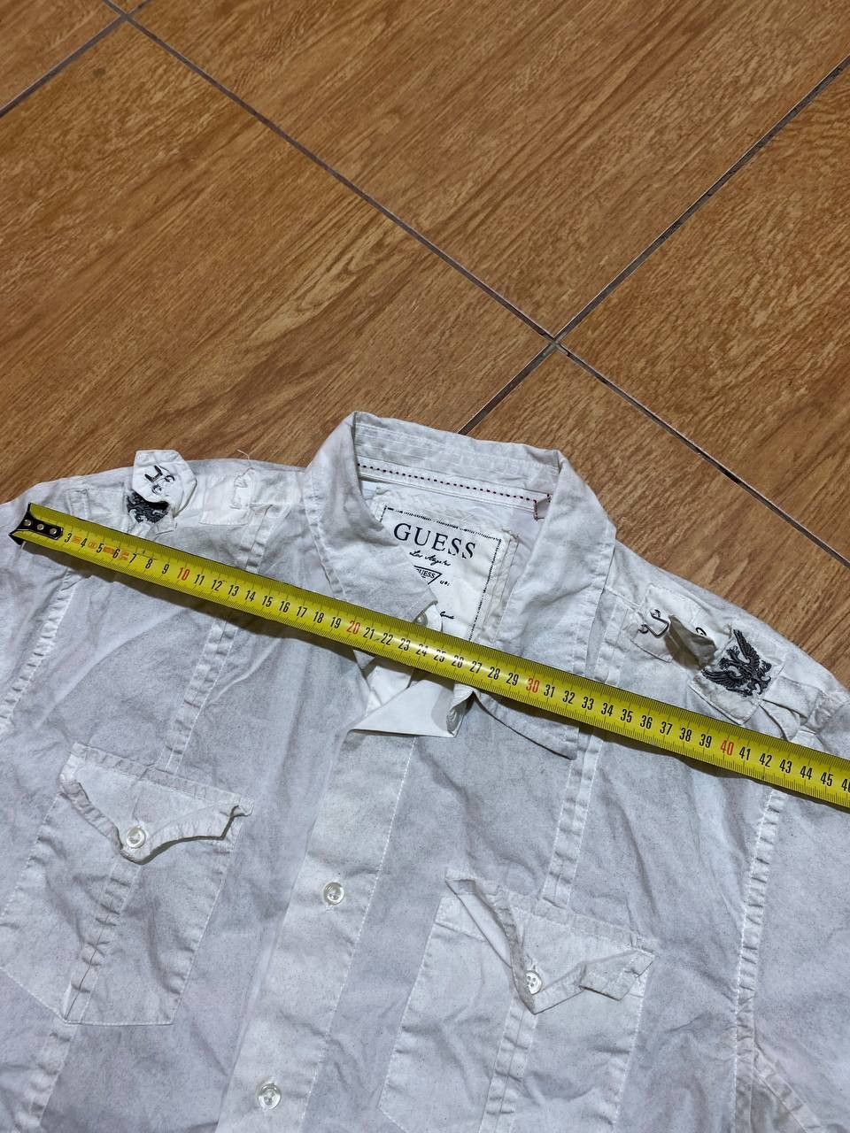 Guess GUESS Denim Western Button Up short Sleeve Shirt Size XL / US 12-14 / IT 48-50 - 9 Thumbnail