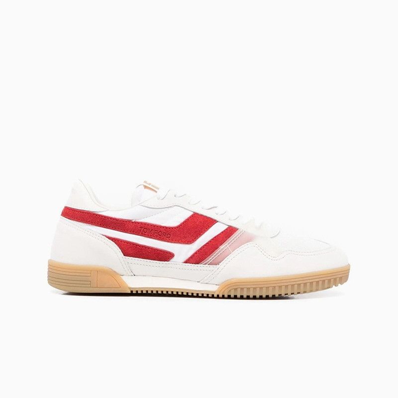 Tom Ford o1sndg0825 J1348T Size: 8 TF / Low-Top Sneakers in White/Red Size US 8 / EU 41 - 1 Thumbnail