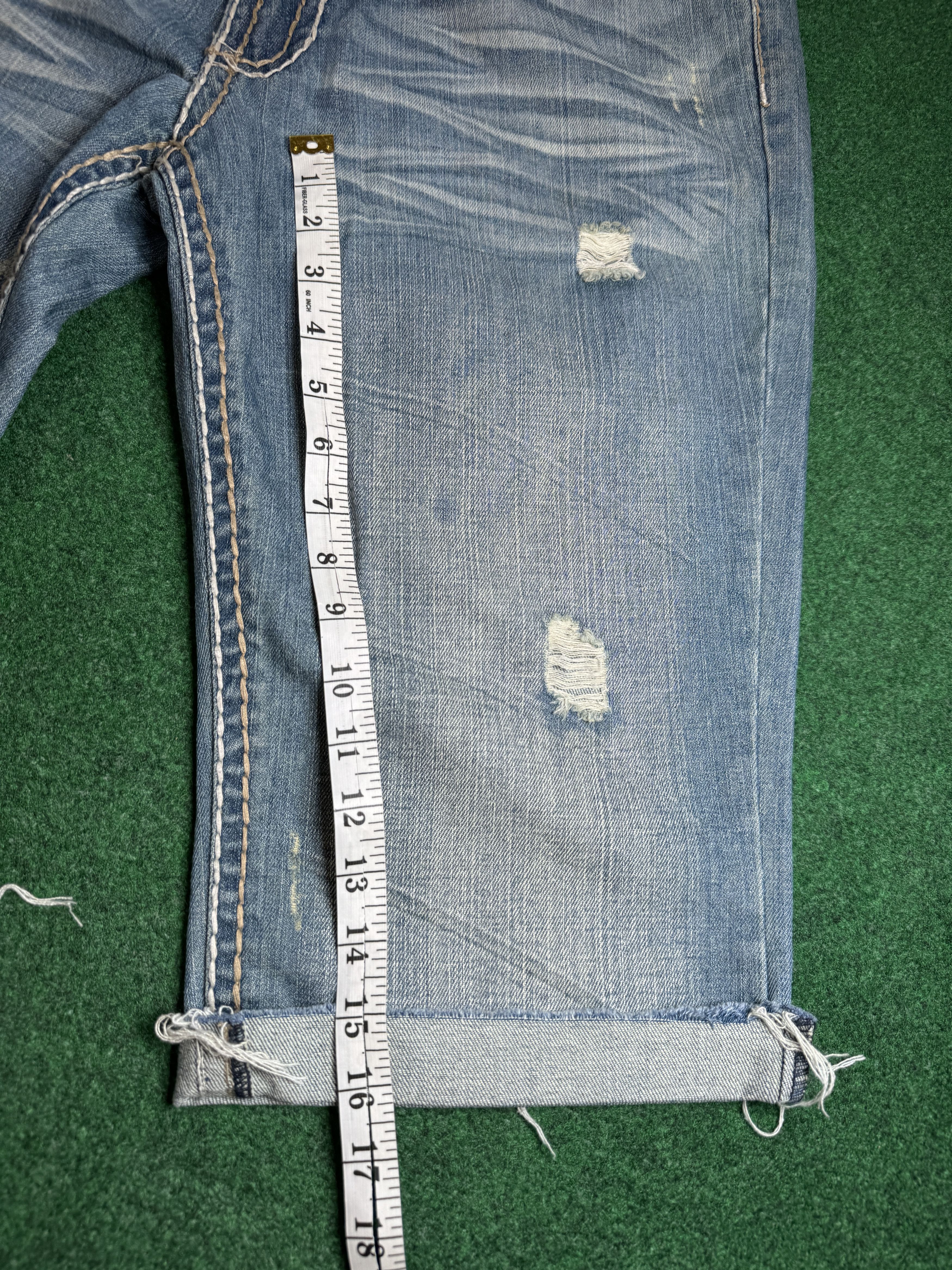 Request Jeans Vintage Y2K Request Denim Shorts Distressed Cut Off Jorts Size US 34 / EU 50 - 6 Thumbnail