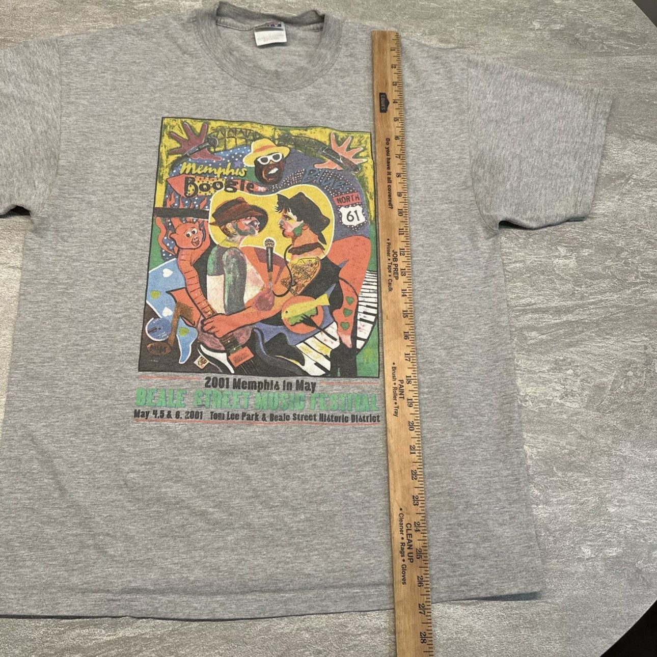 Band Tees × Hanes × Vintage Vintage Y2K Beale Street Music Festival Blues Shirt Memphis Size US L / EU 52-54 / 3 - 6 Thumbnail