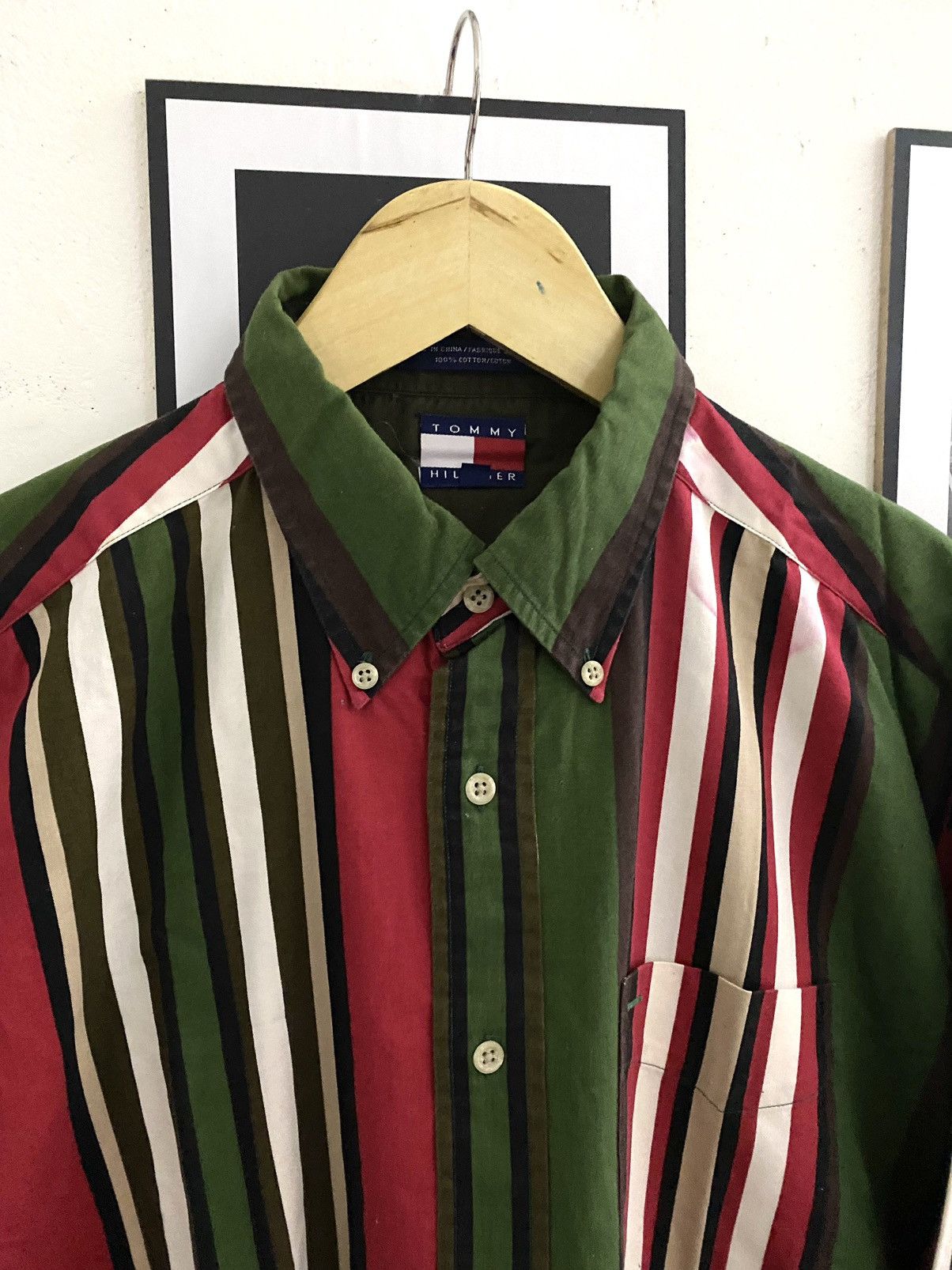 Tommy Hilfiger Vintage Tommy Hilfiger Multi Striped Shirt Size US L / EU 52-54 / 3 - 3 Thumbnail