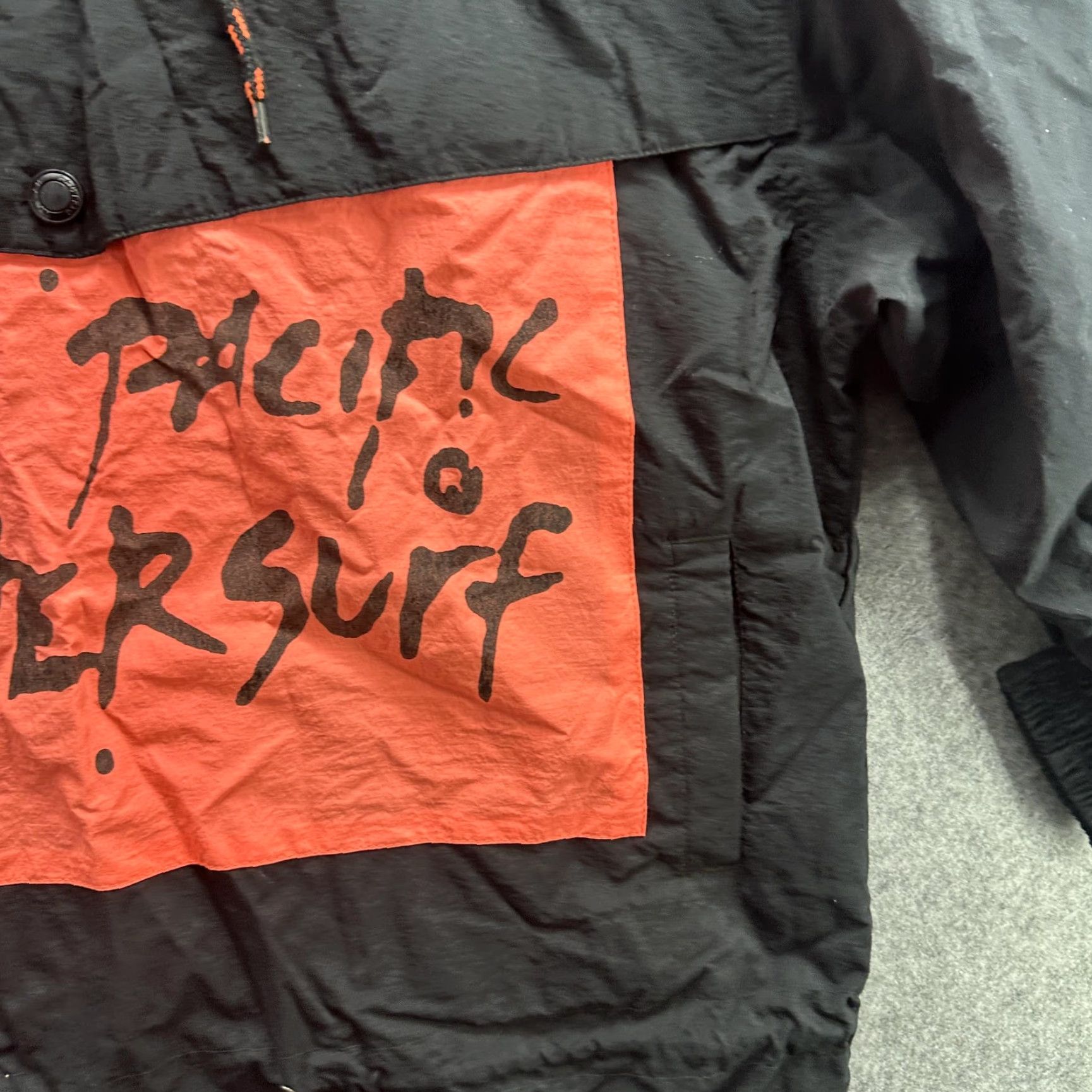 Ocean Pacific VINTAGE Ocean Pacific Jacket Womens M Black Wintersurf Hooded Anorak Surf Size M / US 6-8 / IT 42-44 - 5 Thumbnail