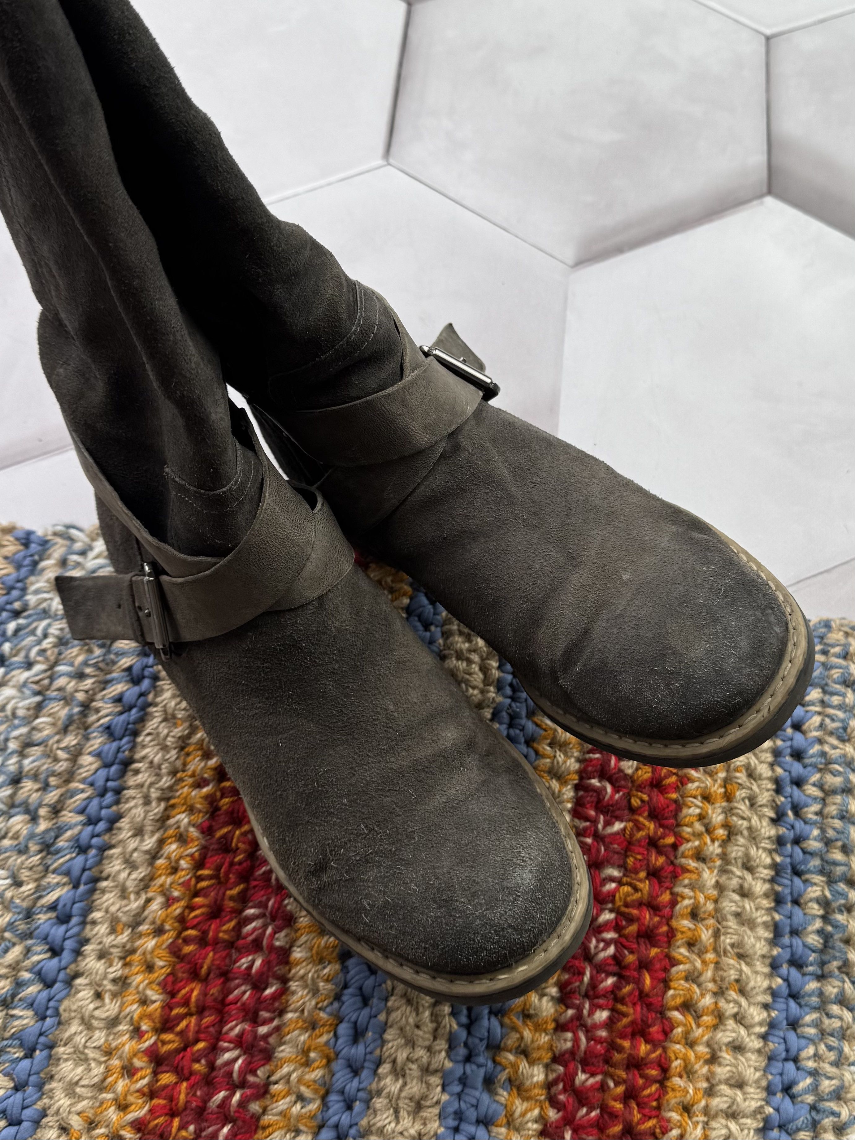 Japanese Brand Vintage Suede Boots With Straps (E4) Size US 7.5 / IT 37.5 - 11 Thumbnail