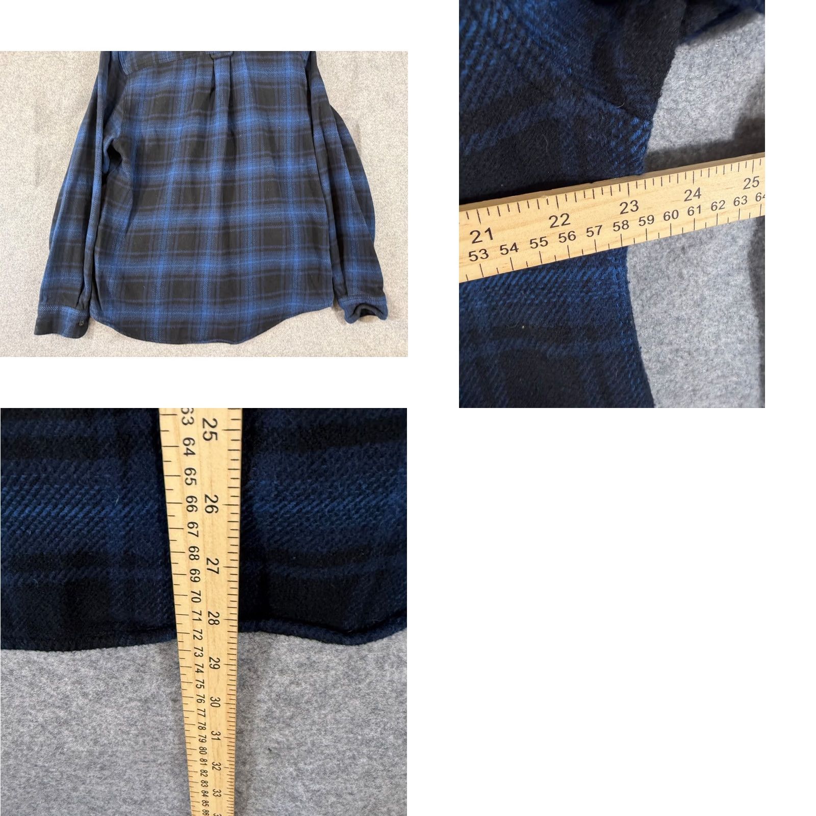 Orvis Orvis Flannel Shirt Jacket Mens M Blue Black Plaid Button-Up Long Sleeve Size US M / EU 48-50 / 2 - 9 Thumbnail