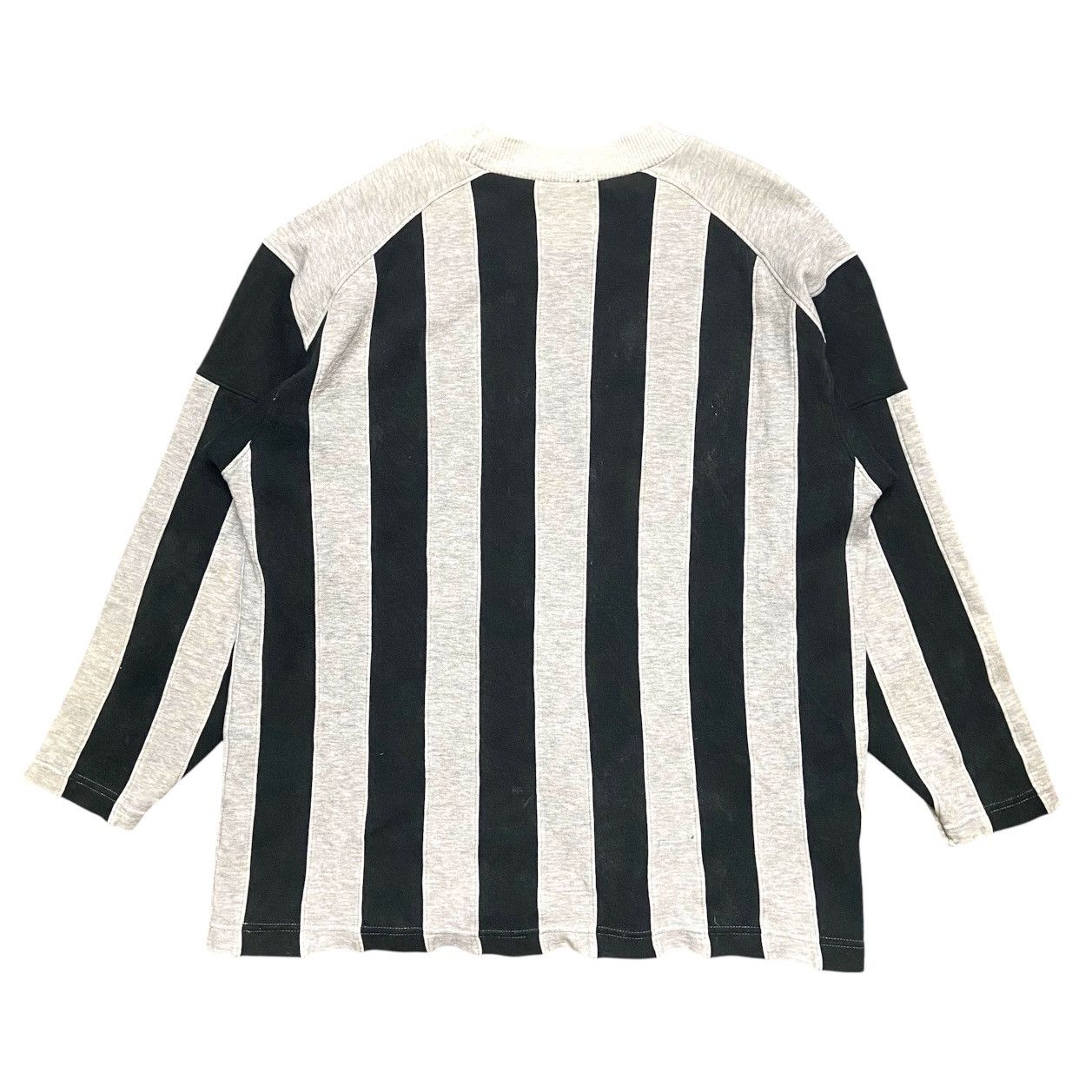 Adidas × Vintage Vintage 90s Adidas Striped Pullover Sweatshirt Size US L / EU 52-54 / 3 - 3 Thumbnail