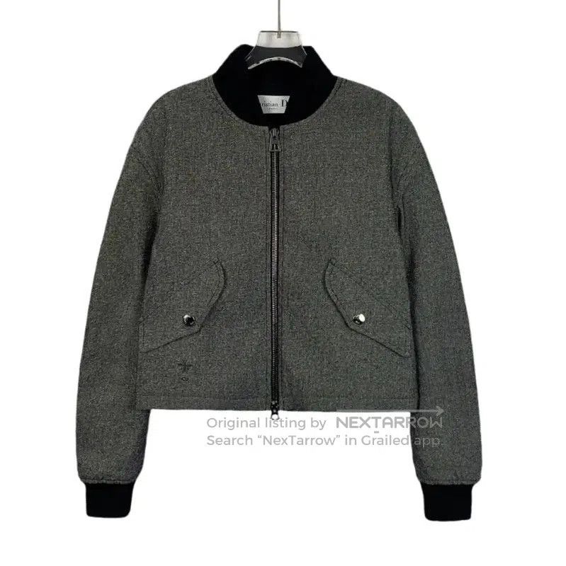 Dior Dior Black Grey Cotton Women's Jacket . Size S / US 4 / IT 40 - 1 Thumbnail