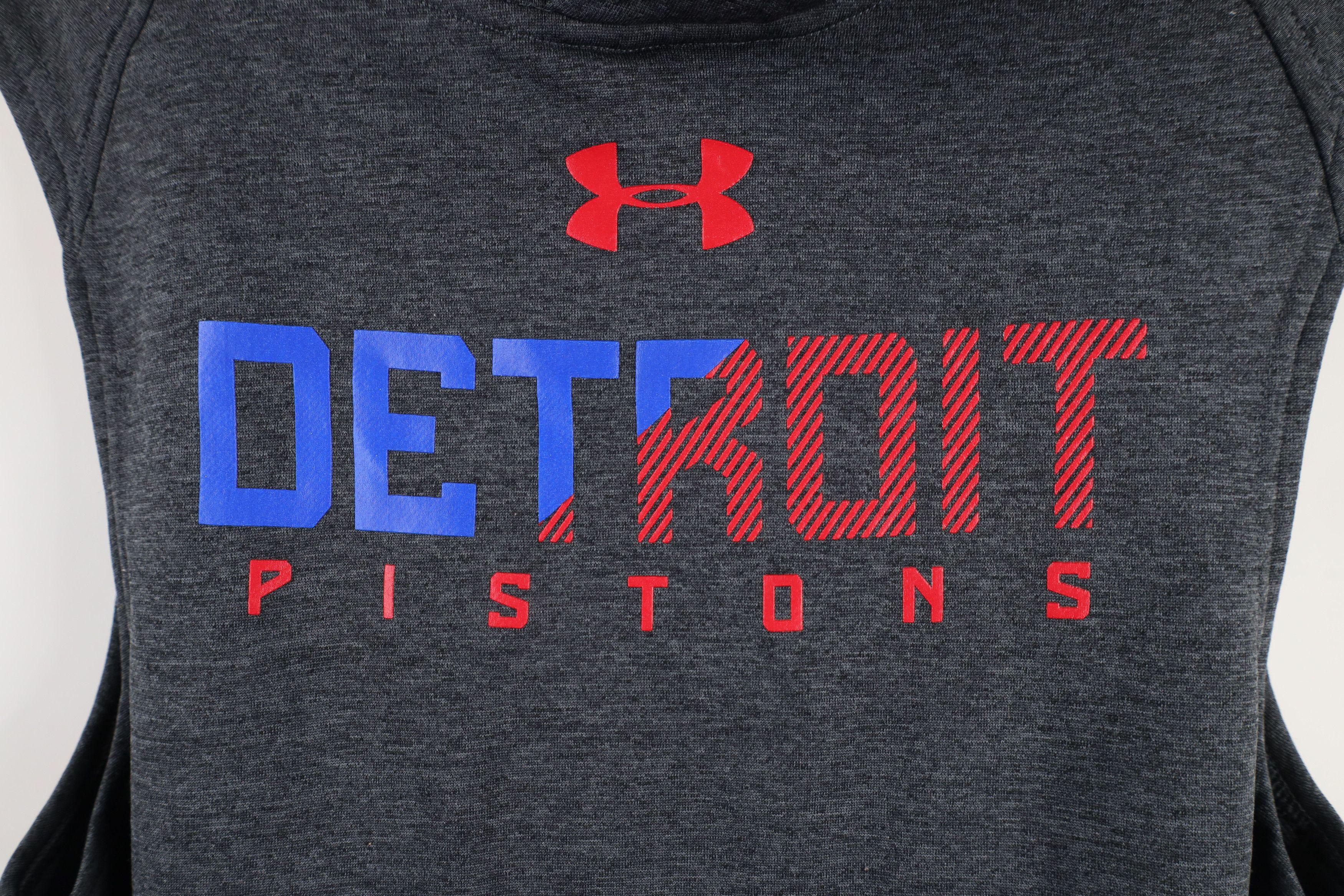 Under Armour × Vintage Under Armour Pistons Basketball Sleeveless Hoodie Sweatshirt Size US S / EU 44-46 / 1 - 4 Thumbnail