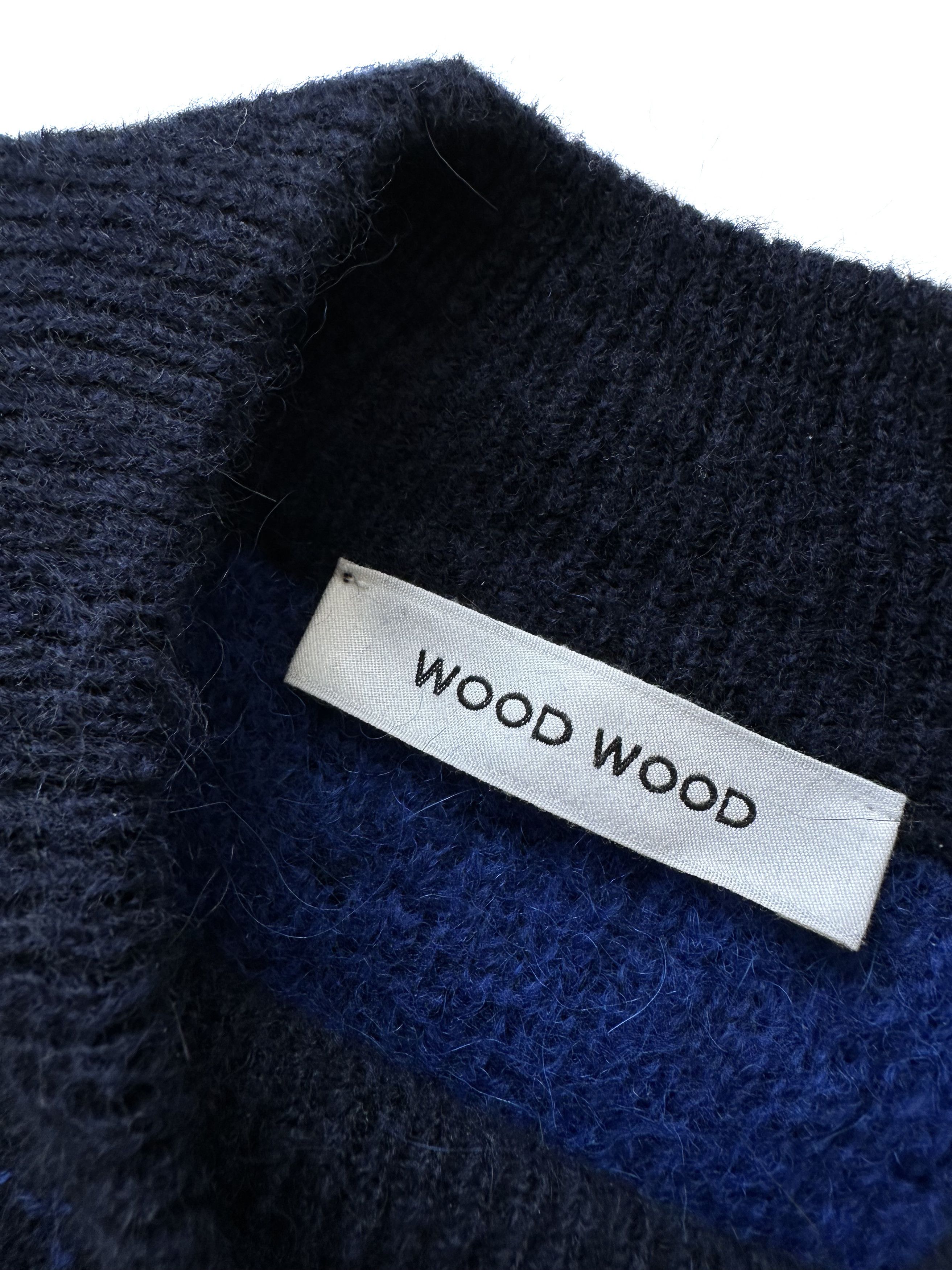 Wood Wood Wood Wood navy frej gradient wool sweater Size US M / EU 48-50 / 2 - 3 Thumbnail