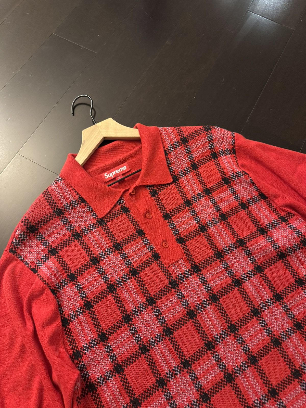 Supreme Supreme Plaid Knit Short-Sleeve Polo 