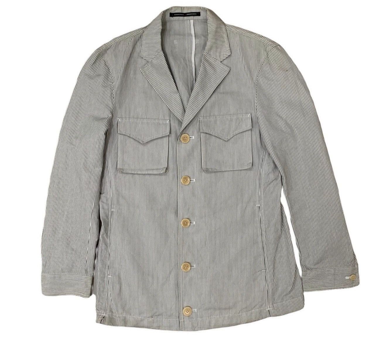 🔥Gaultier Homme Objet Striped Double Pocket Jacket