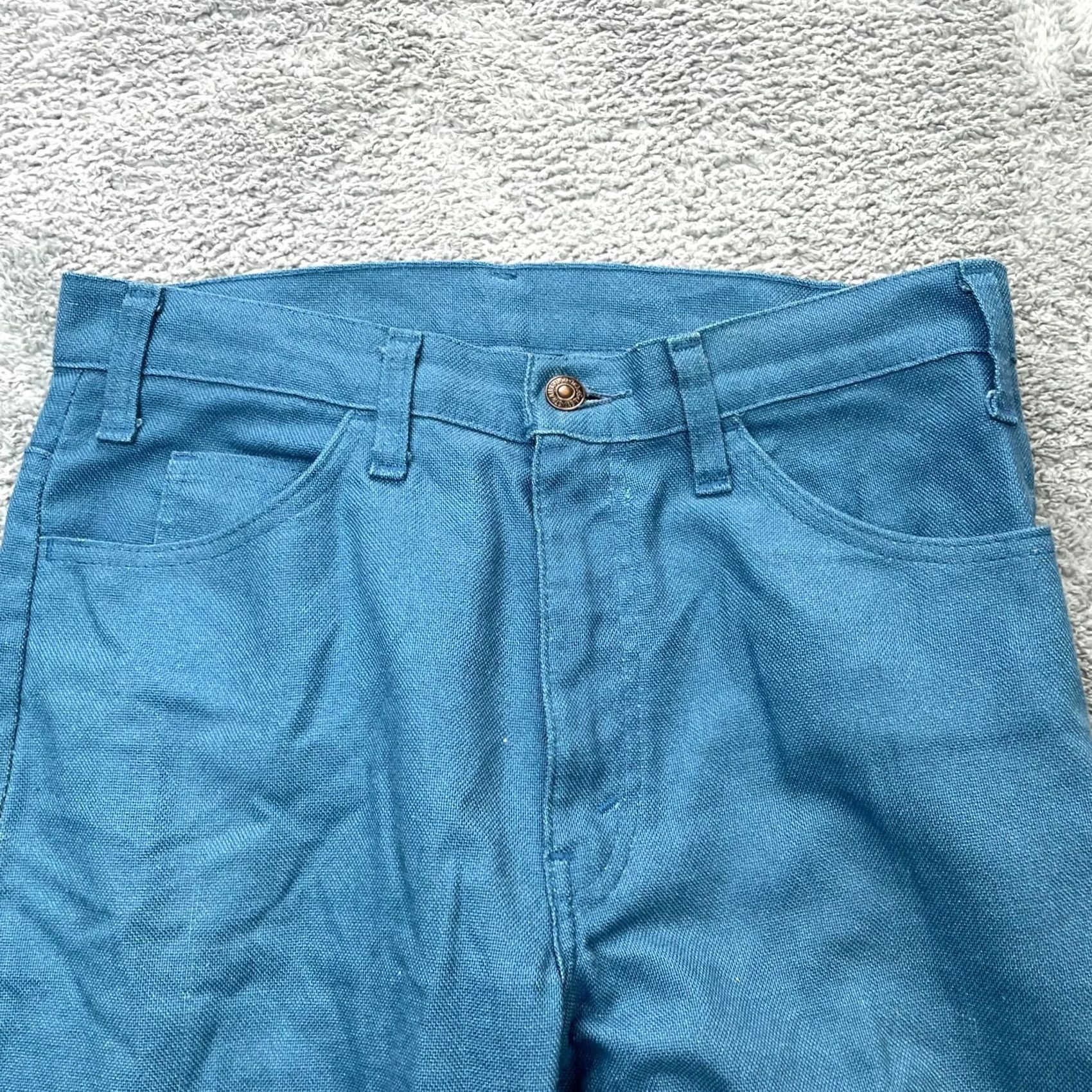 Levi's VINTAGE Levi's Jeans Mens 31x32 Blue StaPrest Denim 5 Pocket Straight Leg USA 90s Retro Regular Mens Size US 31 - 3 Thumbnail