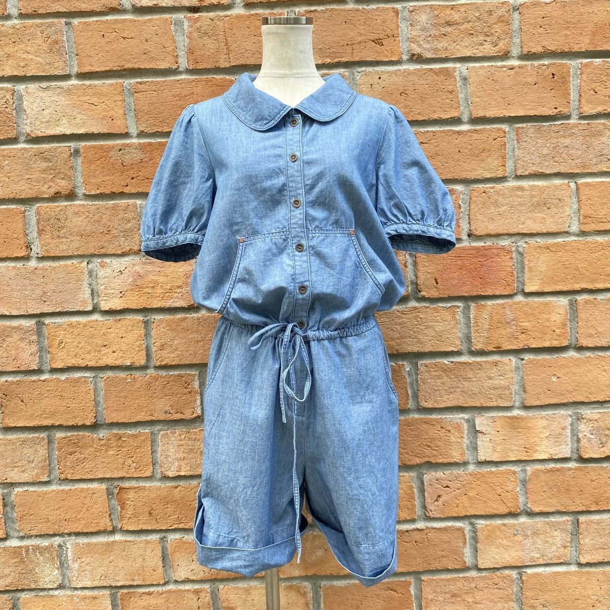 Tsumori Chisato TSUMORI CHISATO Blue Denim Romper with Peter Pan Collar Size M / US 6-8 / IT 42-44 - 20 Thumbnail