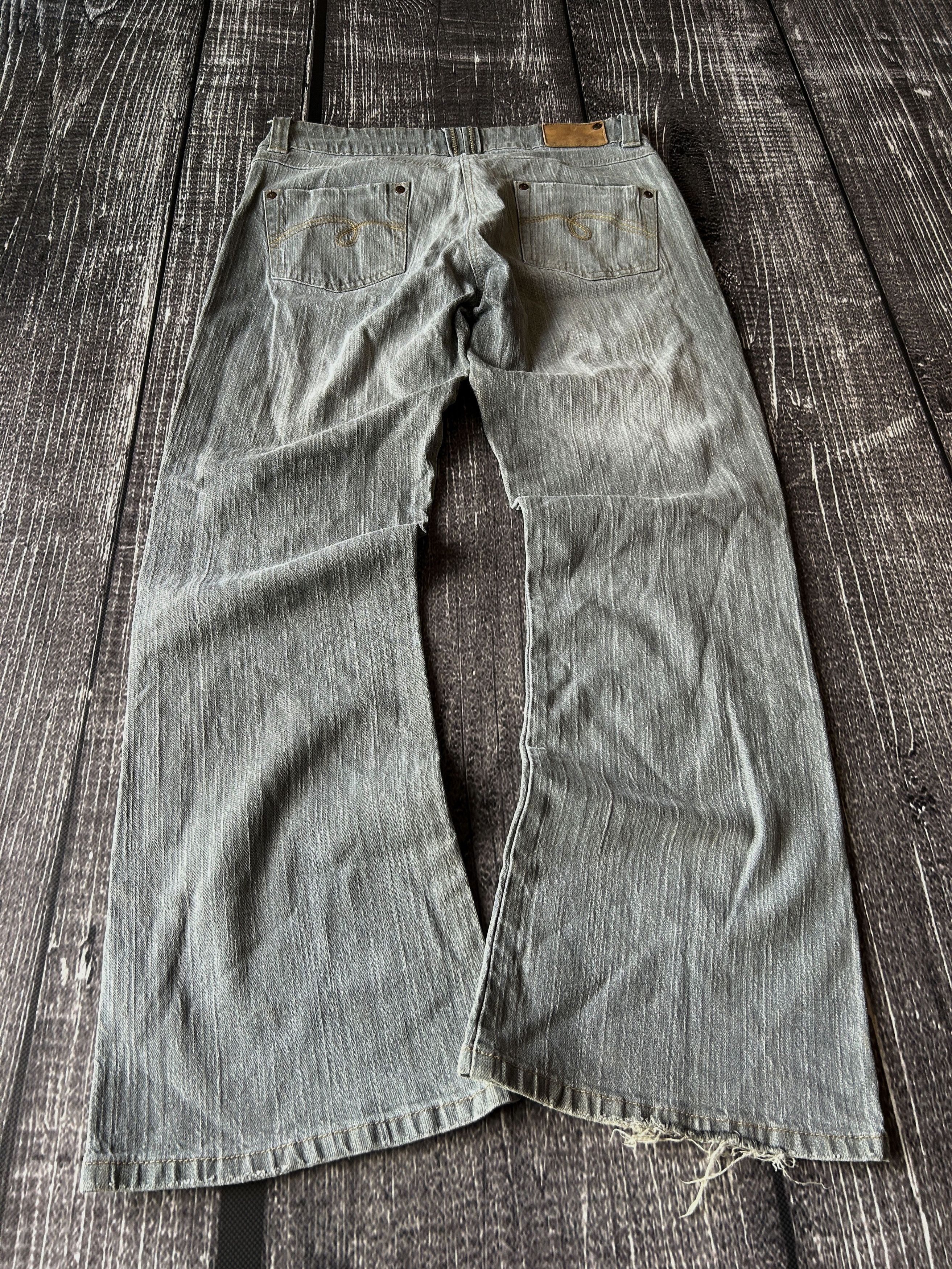 Other Bootcut Gray Wide Leg Denim Jeans Vintage Washed Y2K Style Size US 30 / EU 46 - 4 Thumbnail