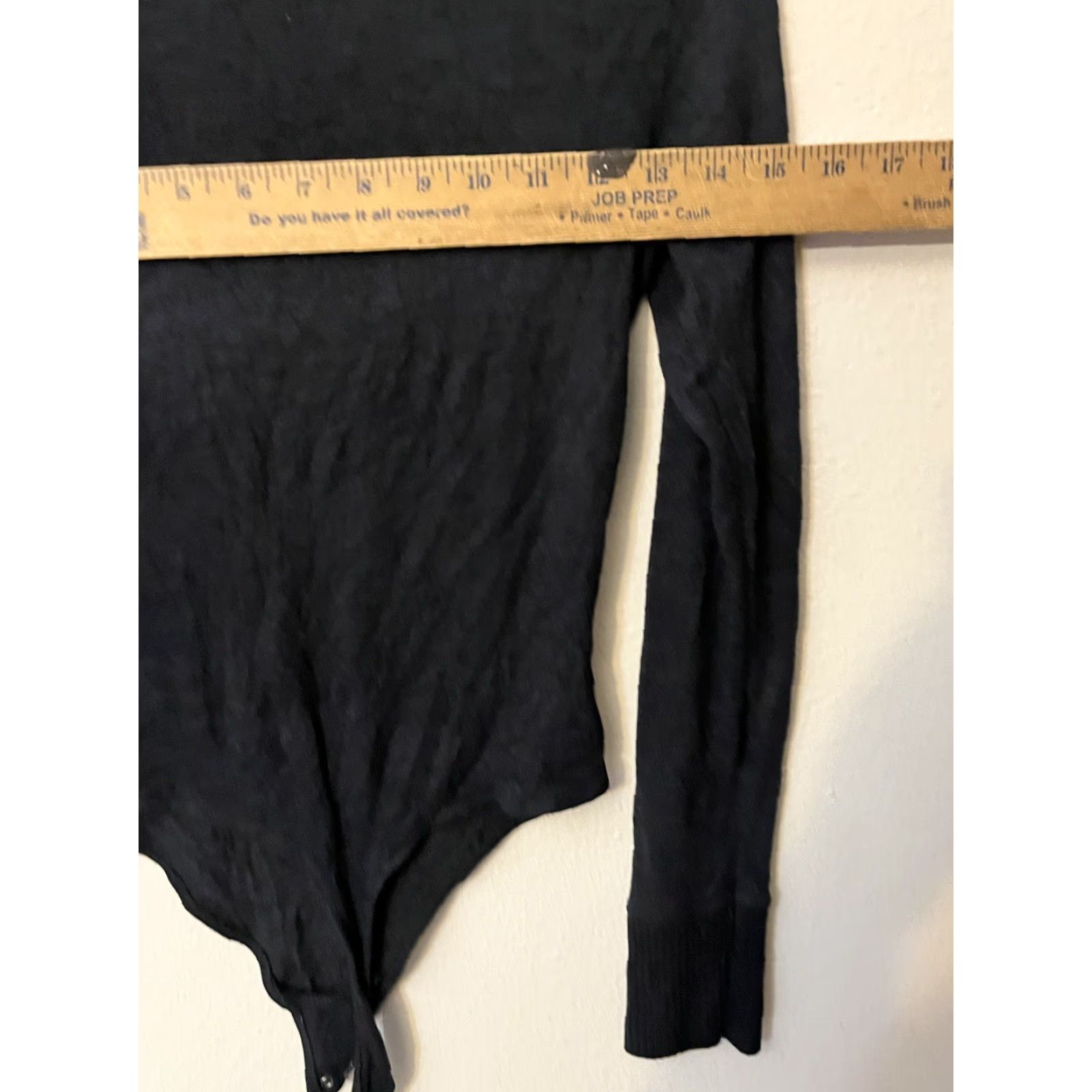 Abercrombie & Fitch Abercrombie & Fitch Bodysuit Small Black Long Sleeve Crew Neck Women Regular Size S Bohemian Basic All Seasons Stretch Breathable Vintage: No Size S / US 4 / IT 40 - 5 Thumbnail
