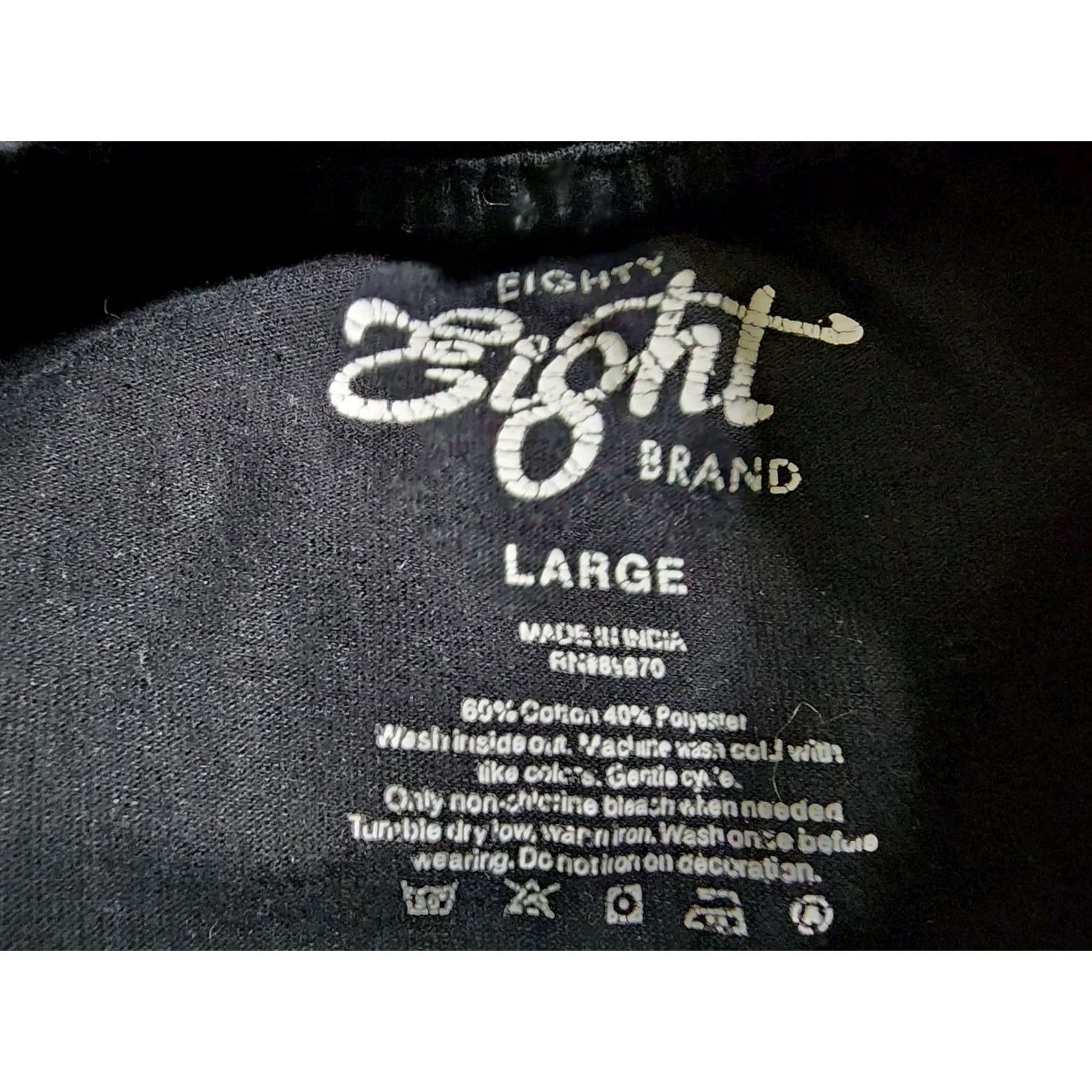 Vintage Mens L Eighty Eight T-Shirt City Classic College School Sports Graphic Print Crew Neck Sleeveless Black Cotton Blend Size US L / EU 52-54 / 3 - 4 Thumbnail