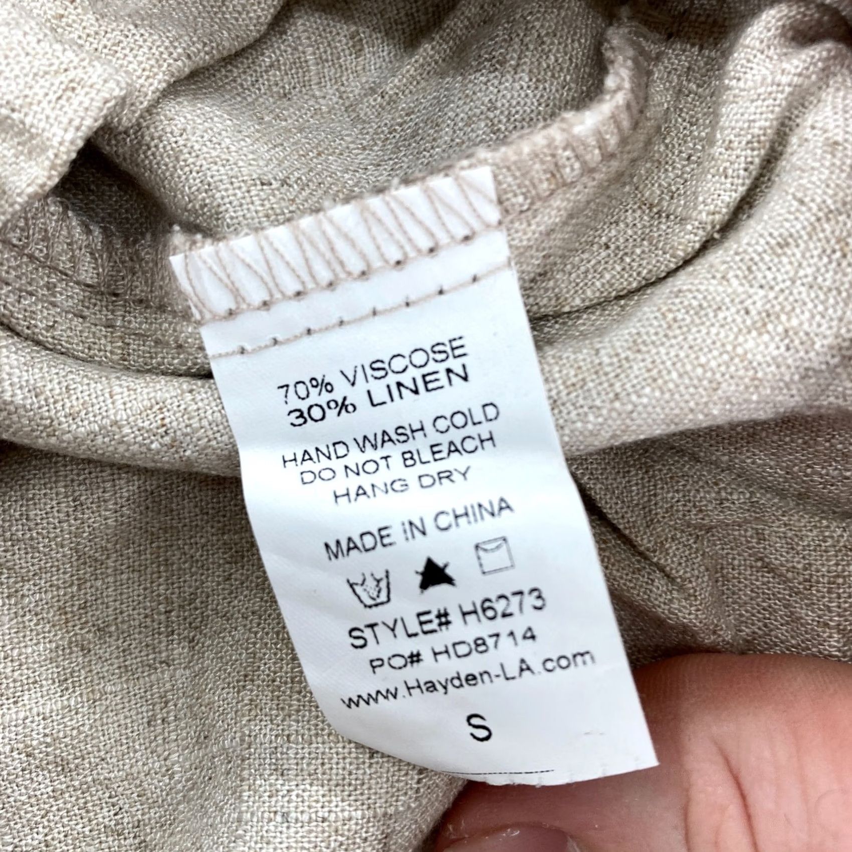 Vintage Hayden Los Angeles Brown Jogger Pants S Women's Linen Blend Tie Waist Utility Size 42" / US 20 - 7 Thumbnail