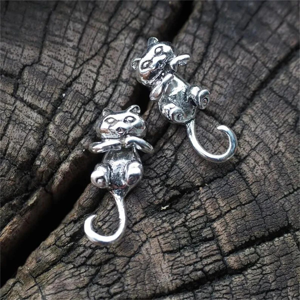 Other Retro Punk Cute Cat Earrings Size ONE SIZE - 3 Thumbnail