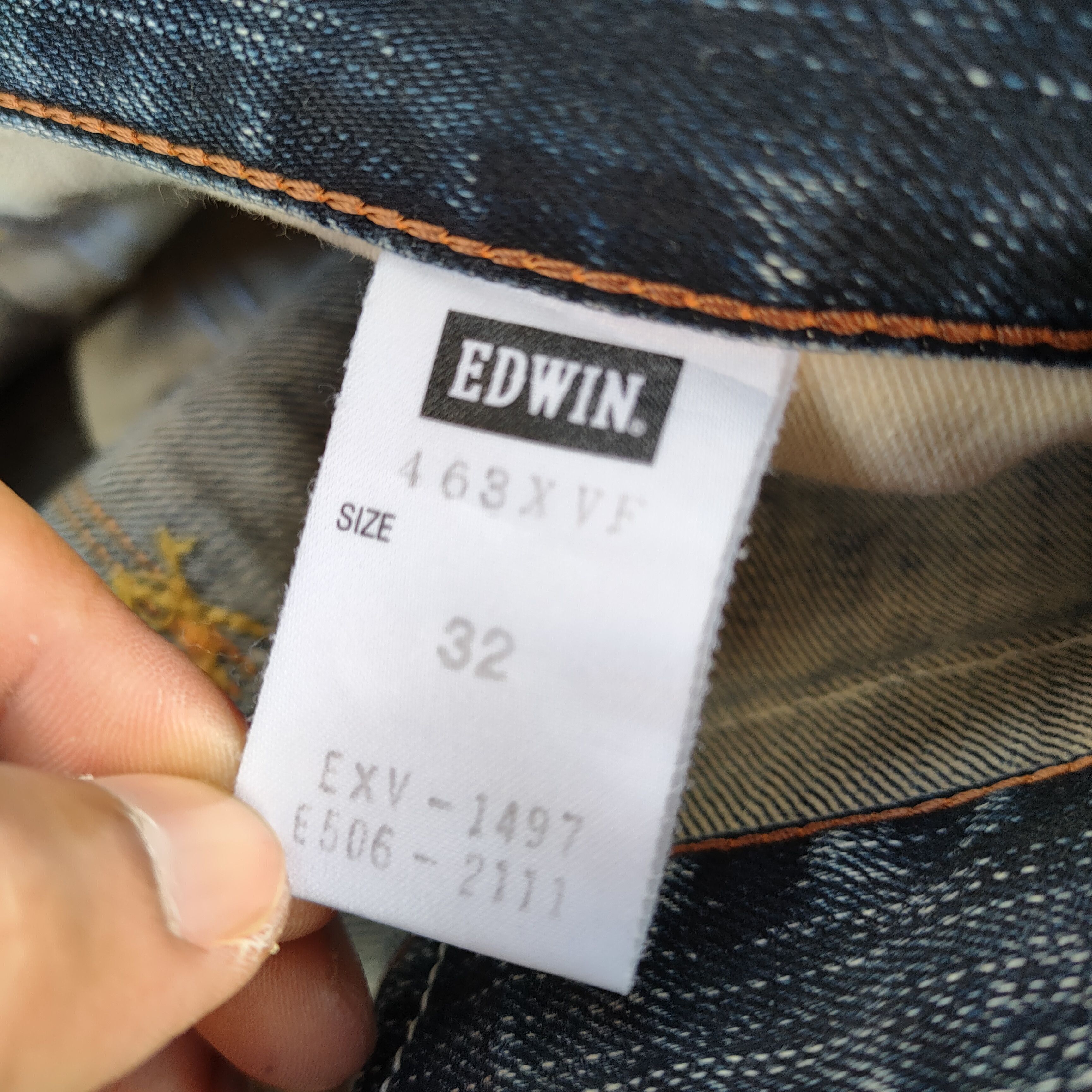 Edwin VINTAGE EDWIN XV FADED RIPPED JEANS DENIM PANTS Size US 35 - 14 Thumbnail