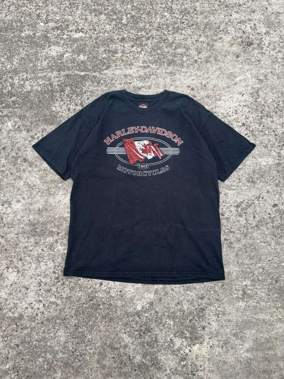 Harley Davidson × Vintage Vintage Harley Davidson Calgary Canada Logo 2004 Rare USA XL Size US XL / EU 56 / 4 - 1 Thumbnail