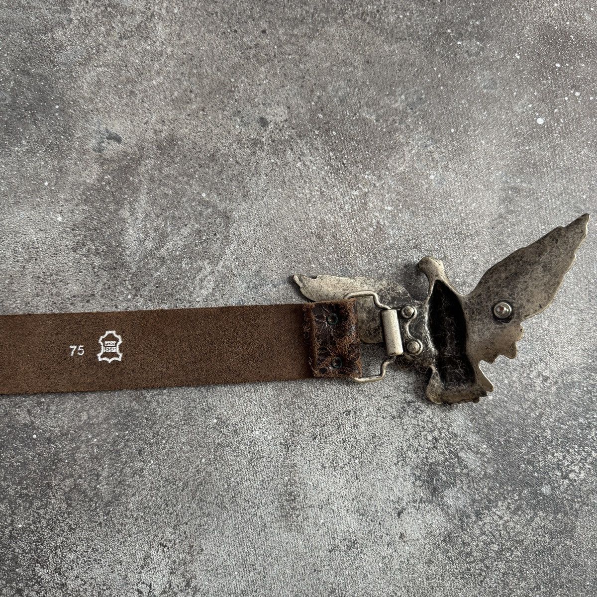 Hysteric Glamour Eagle Buckle Vintage Y2K Grunge Faded Real Leather Belt Size ONE SIZE - 8 Thumbnail