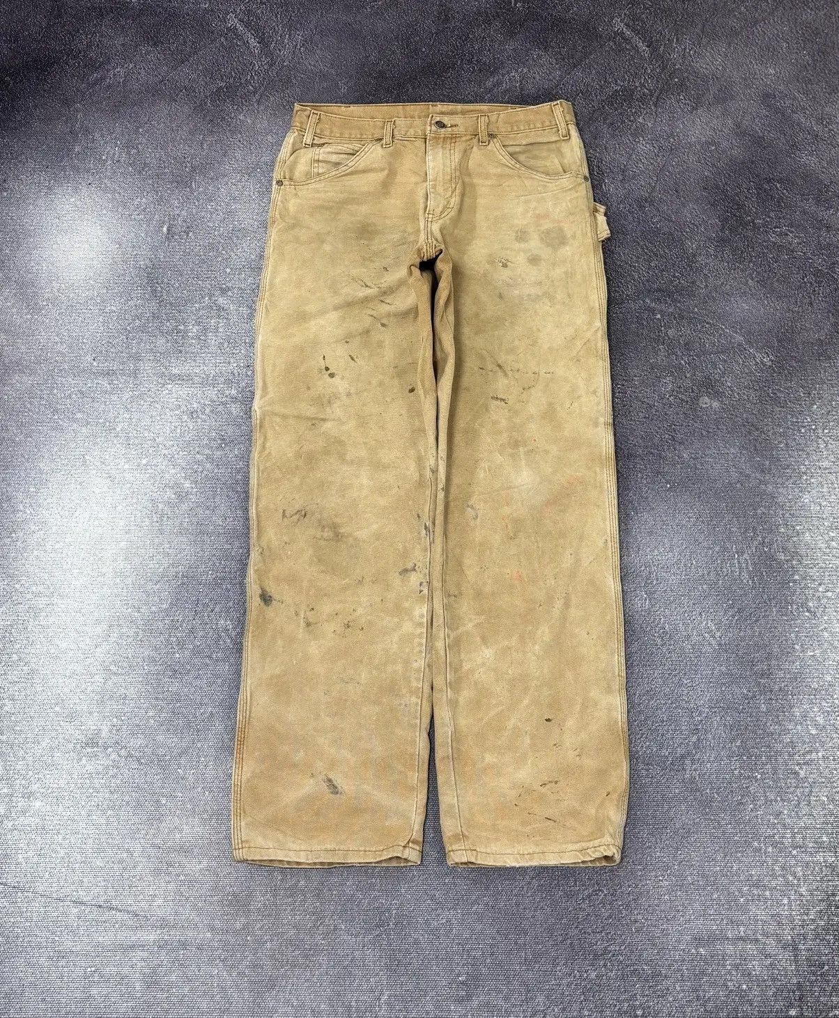 Dickies × Vintage Vintage Dickies Mustard Y2K American Hype Work Pants Size US 32 / EU 48 - 2 Thumbnail
