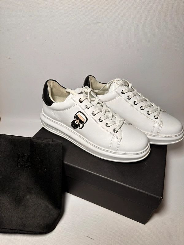 image of Karl Lagerfeld Sneakers White Lthr, Women's (Size 10)