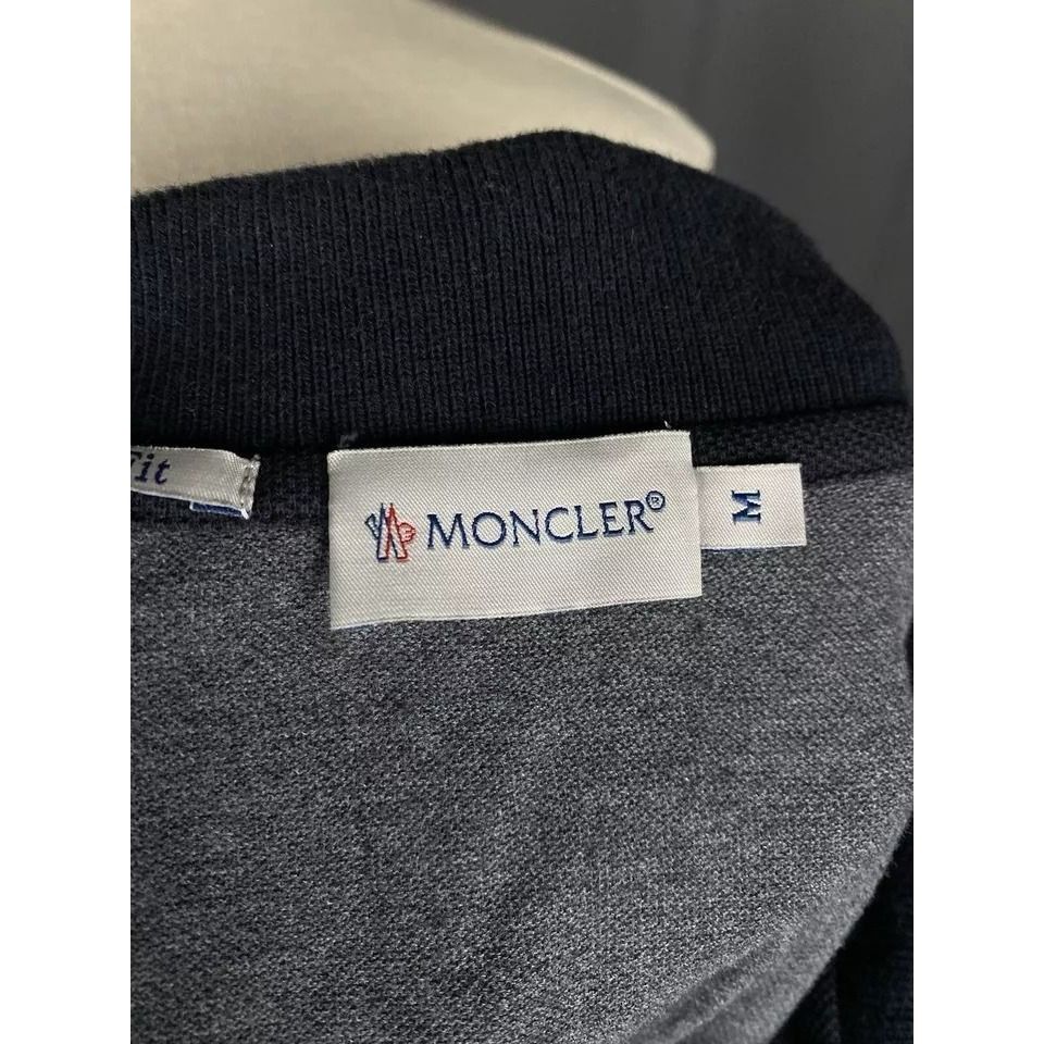 Moncler Moncler Maglia Men's Gray Collared Polo Longsleeve Sweater S Size US M / EU 48-50 / 2 - 12 Thumbnail