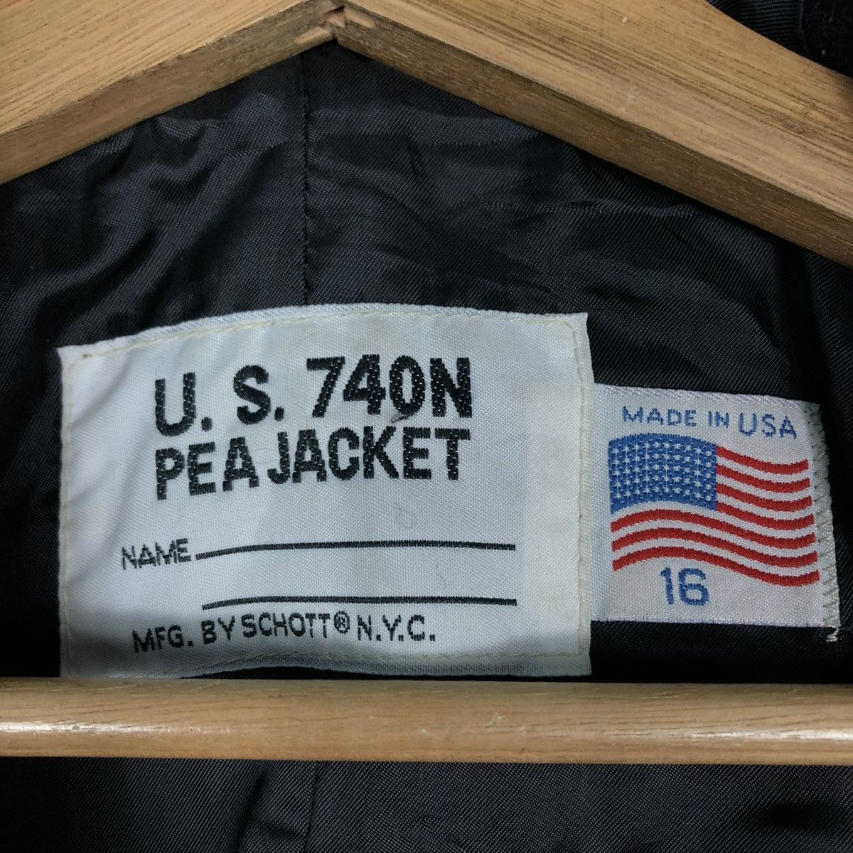Schott 🔥DOUBLE BREAST WOOL PEA JACKET US 740N SCHOTT USA Size US S / EU 44-46 / 1 - 17 Thumbnail