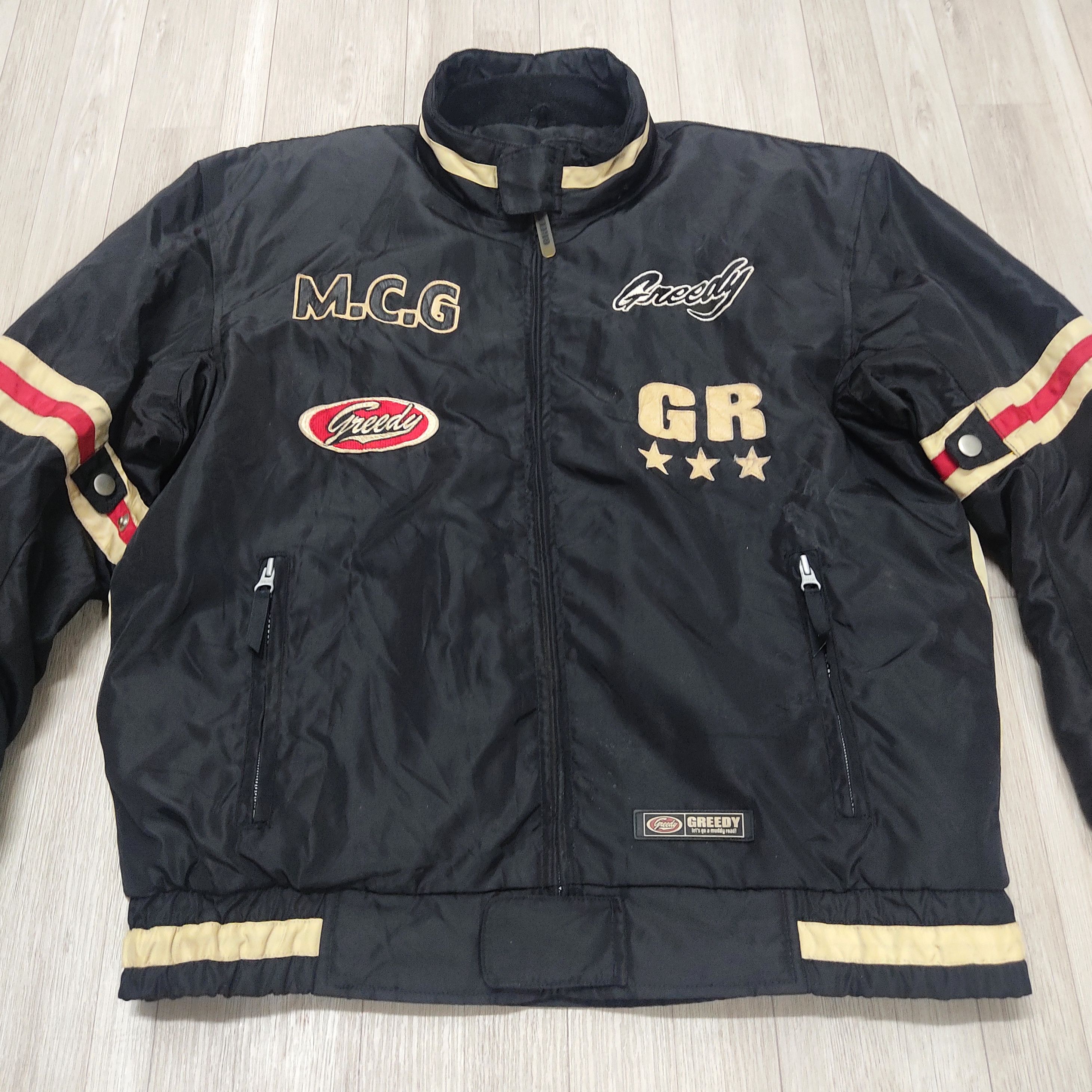 Gear for Sports Greedy 45 Z Patch Bomber Jacket- Sleek Black Racing Edition Size US M / EU 48-50 / 2 - 4 Thumbnail