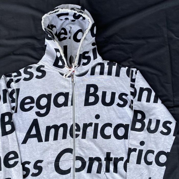 Supreme Supreme illegal business zip hoodie | Grailed