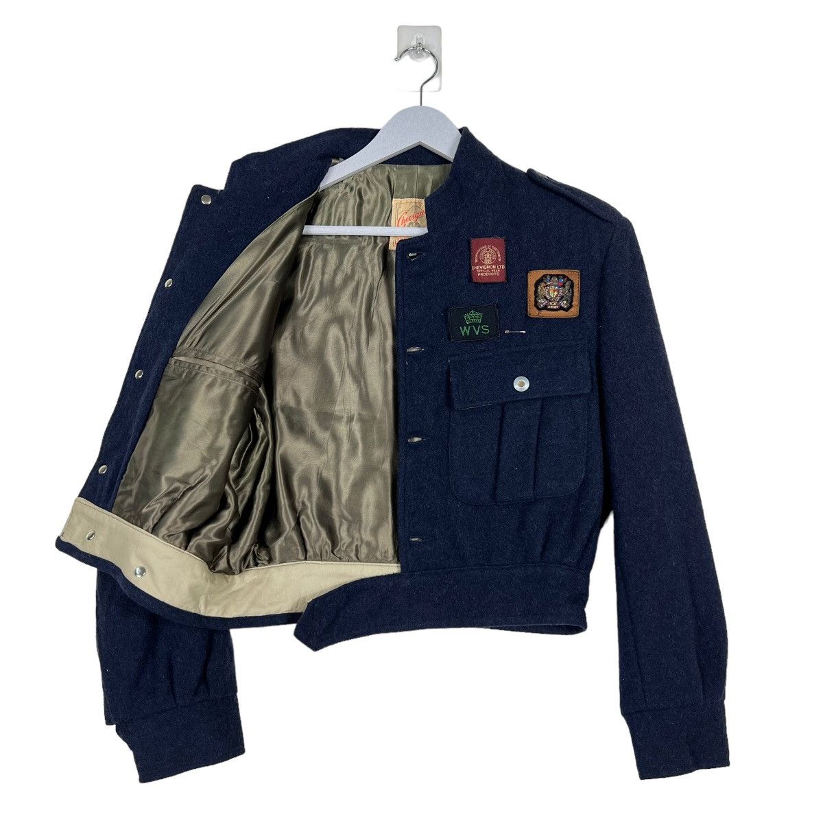 Chevignon 🔥 RARE 80s CHEVIGNON WOOL CROPPED BOMBER JACKET Size US M / EU 48-50 / 2 - 9 Thumbnail