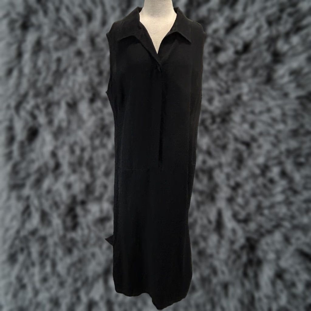 Vintage VINTAGE Tamotsu Linen Blend Maxi Dress Women’s 22W Plus Black Lagenlook Minimalist Dress Mens? Size 3XL / US 20-22 - 1 Thumbnail