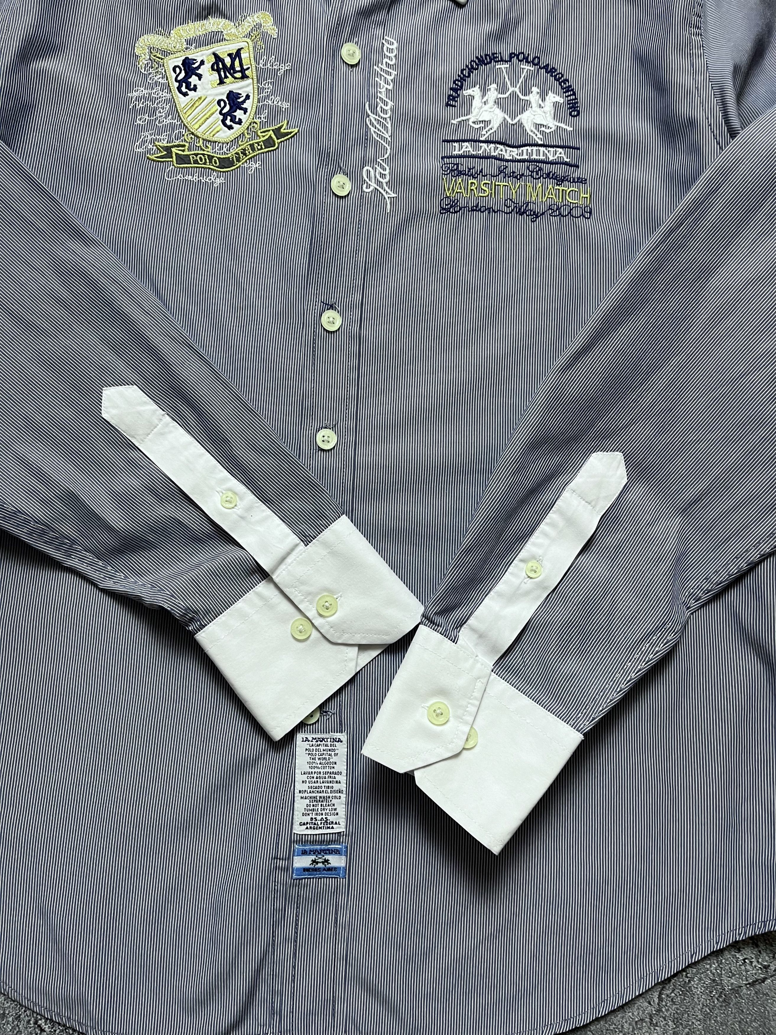 La Martina Vintage Button Up La Martina Big Logo Striped Mens L Size US L / EU 52-54 / 3 - 6 Thumbnail