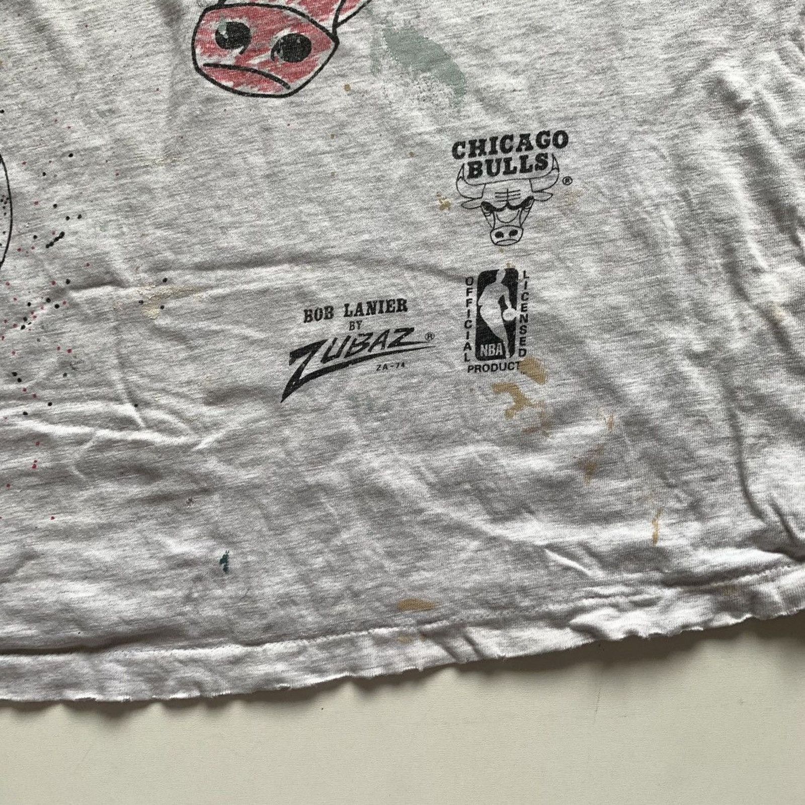 NBA × Vintage Vintage 90s Chicago Bulls NBA AOP T Shirt XL Distressed Rare Size US XL / EU 56 / 4 - 6 Thumbnail
