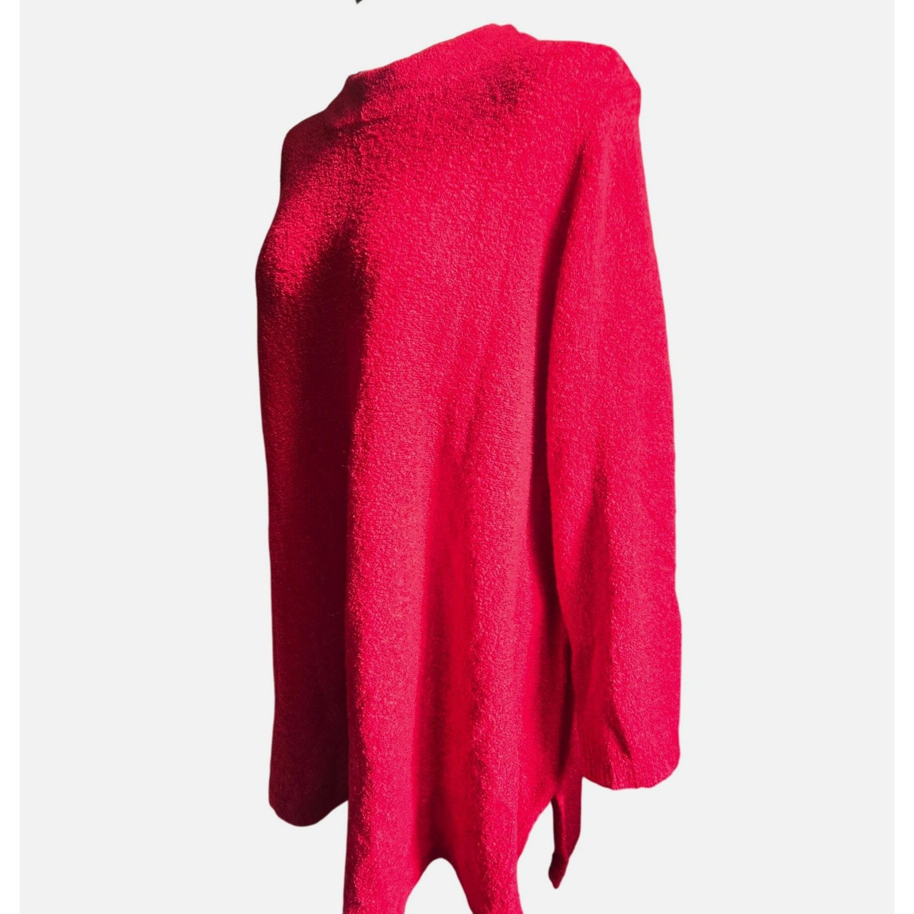 Other Catherines Red Sweater Bouclé Knit Mockneck Tunic Size 3X 26 Size 3XL / US 20-22 - 3 Thumbnail