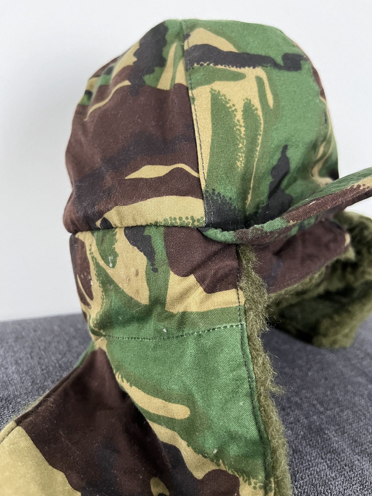 Vintage Kurt Cobain Style DPM Camo Trapper Hat Military Ushanka Size ONE SIZE - 15 Thumbnail