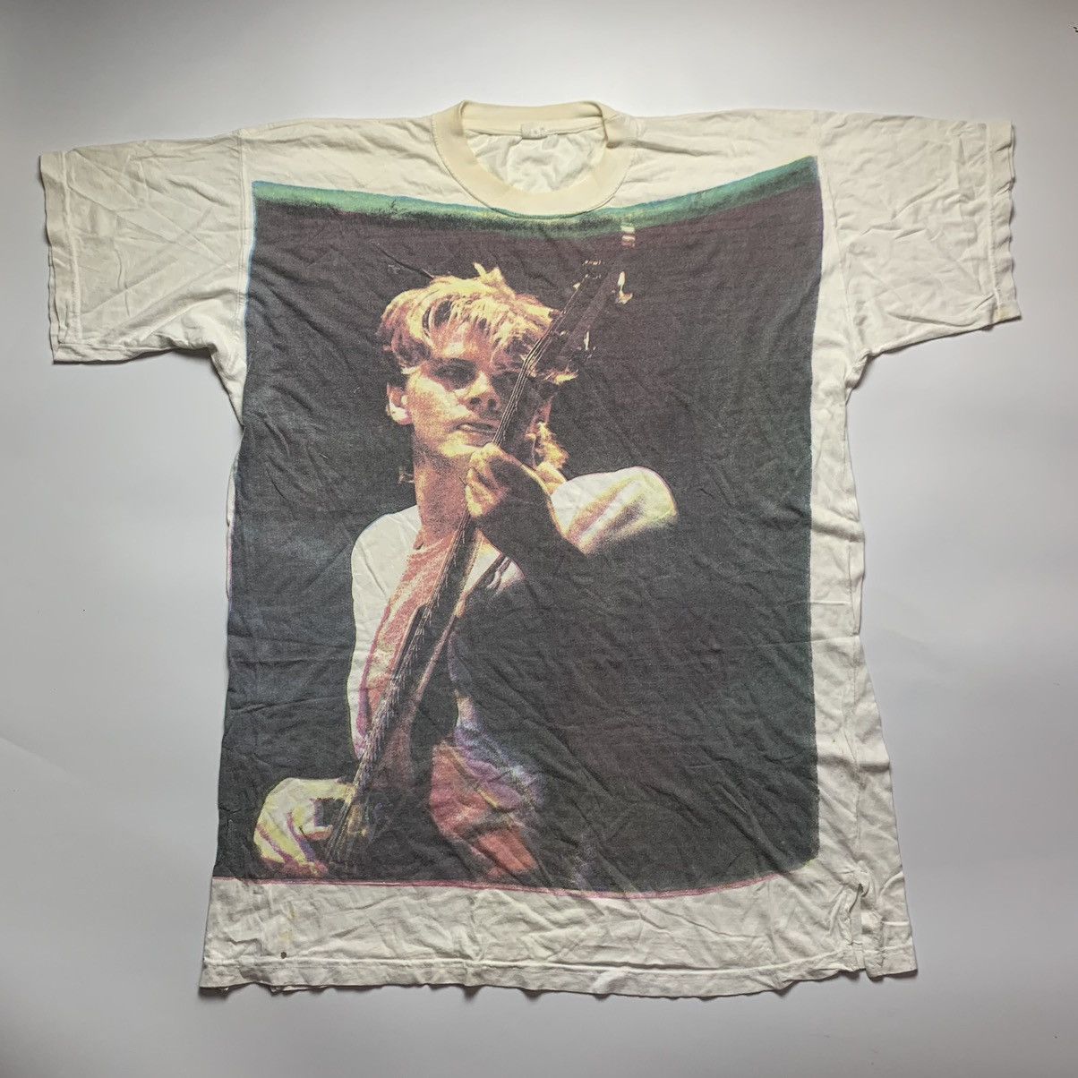 Band Tees VERY RARE JOHN TAYLOR Duran Duran Shirt Vintage OVERPRINT Size US XXL / EU 58 / 5 - 1 Thumbnail